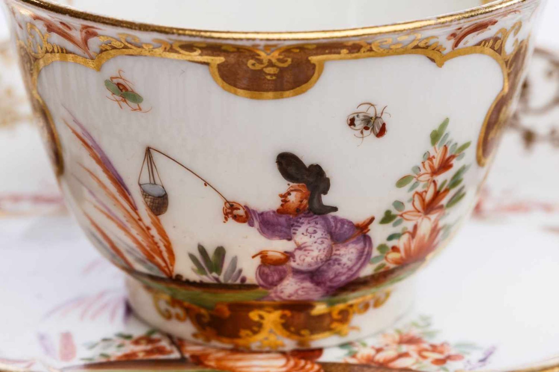 Koppchen mit Unterschale, Meissen 1730/35 - Bild 5 aus 6