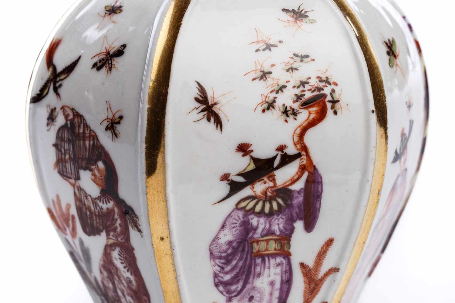 Teedose mit Chinoiserie Szenen, Meissen 1725/30 - Image 3 of 3