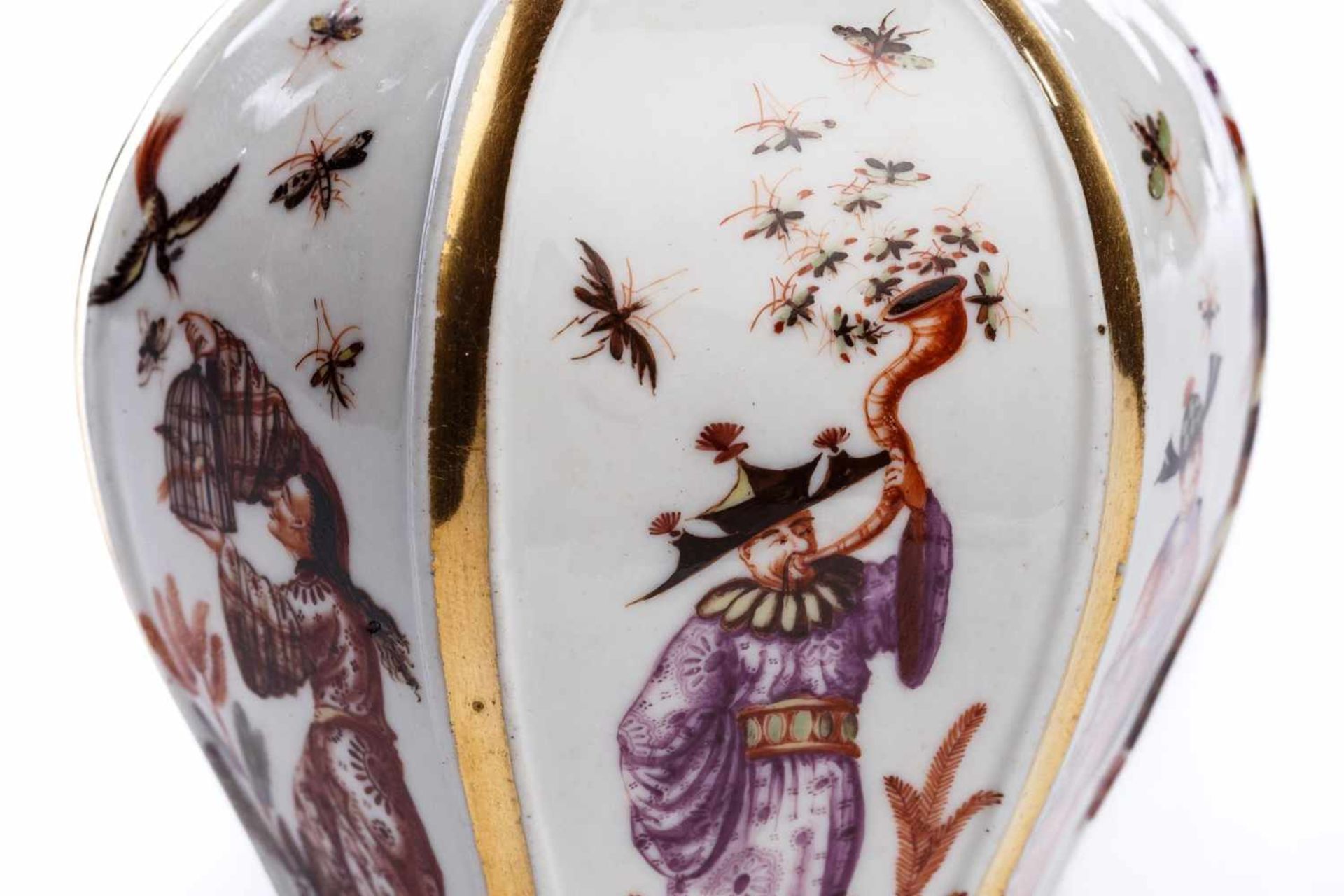 Teedose mit Chinoiserie Szenen, Meissen 1725/30 - Bild 3 aus 3