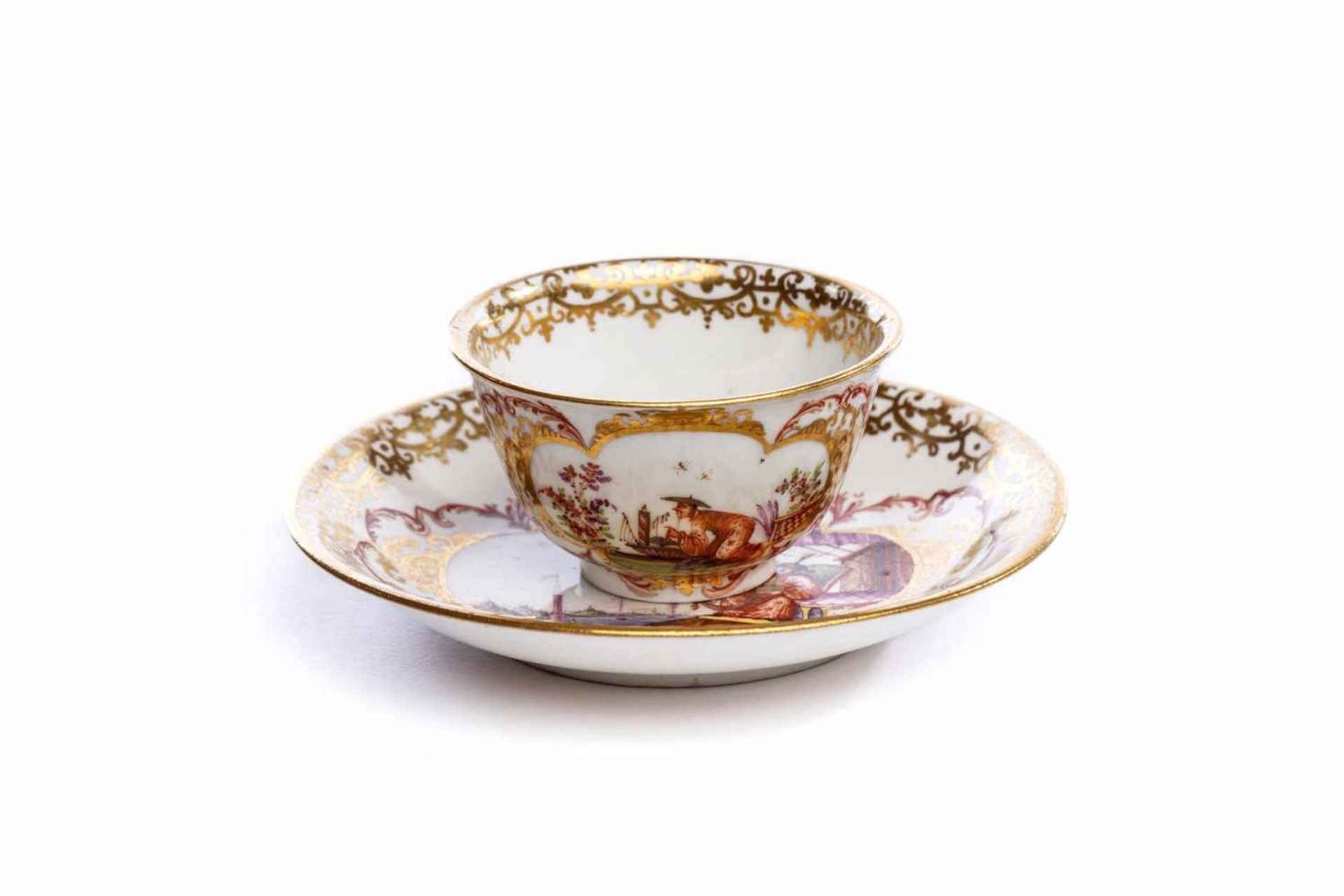 Koppchen mit Unterschale, Meissen 1723/25 - Bild 4 aus 6