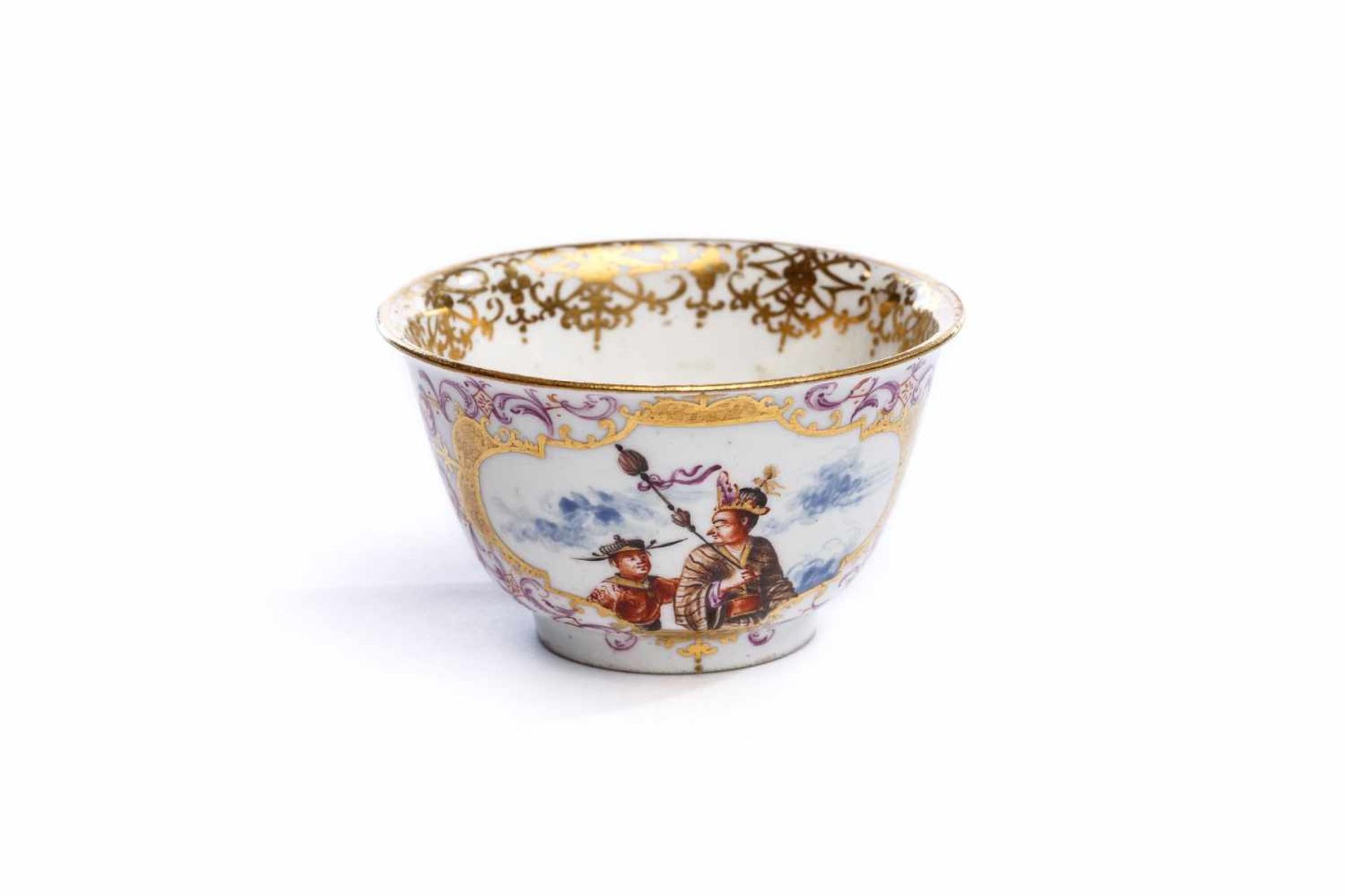 Koppchen, Meissen 1725, Malerei von Johann Gregorius Höroldt (1696-1775), Bonhams London - The