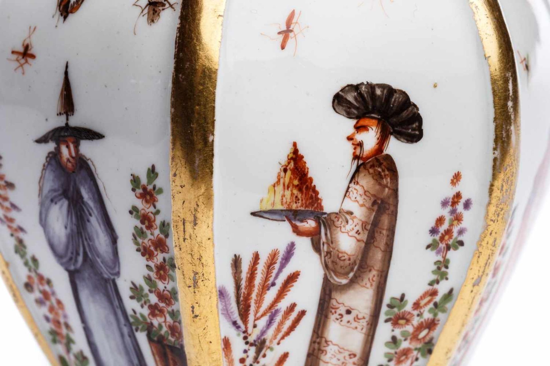 Teedose mit Chinoiserie Szenen, Meissen 1725/28 - Bild 2 aus 3