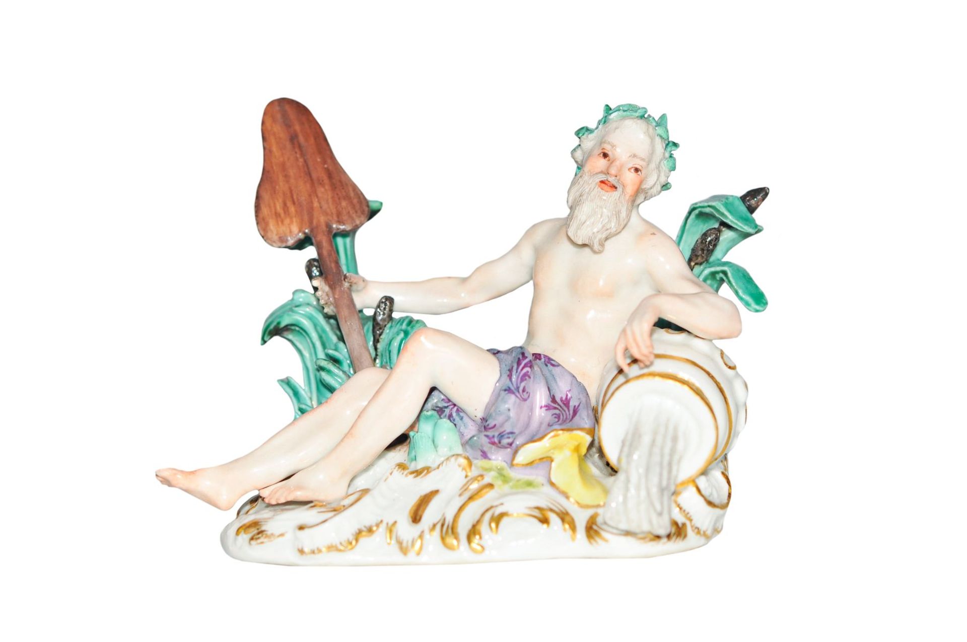 Kleine Figur Flussgott Meissen 1750