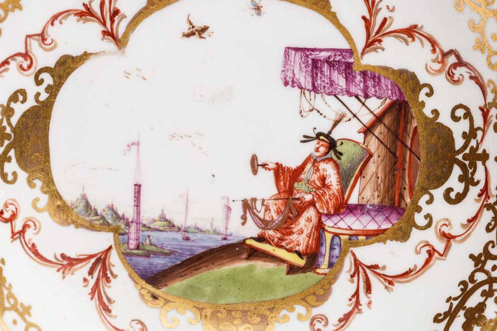 Koppchen mit Unterschale, Meissen 1723/25 - Bild 2 aus 6