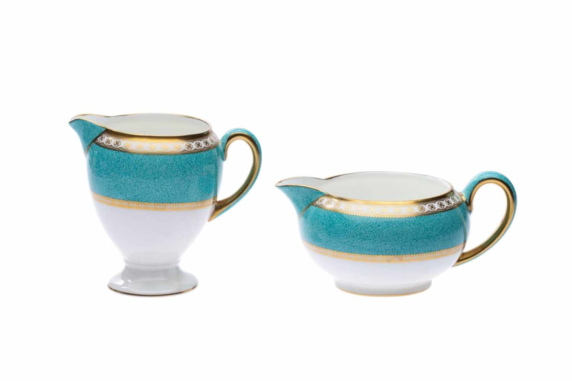 Wegdwood Tee- Kaffee- und Tafelservice "Powder Turquoise" - Bild 6 aus 10