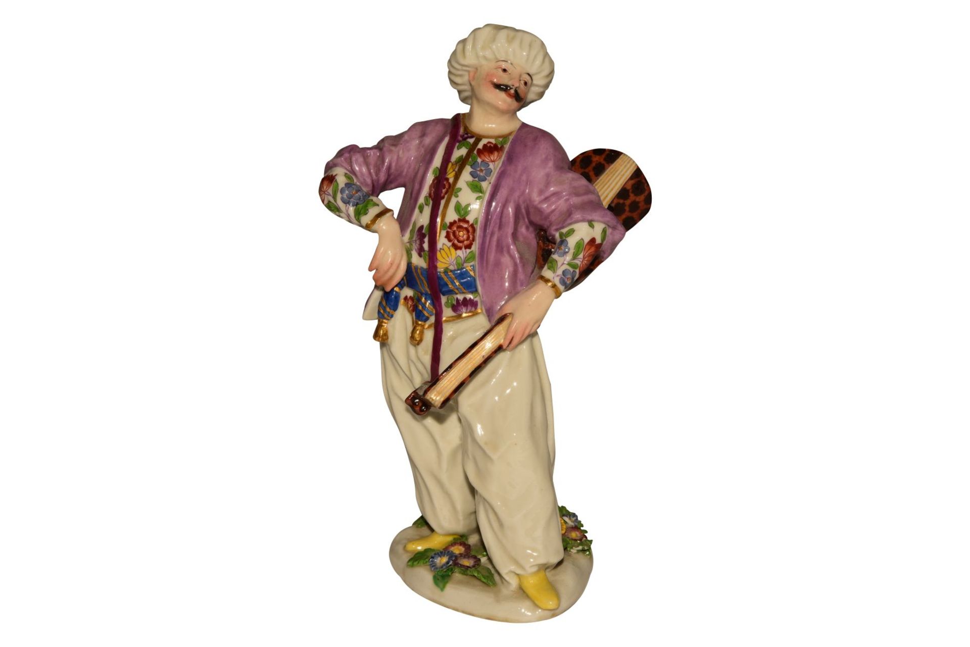 Kleine Figur "Türke mit Laute"Meissen wohl 18 Jh.