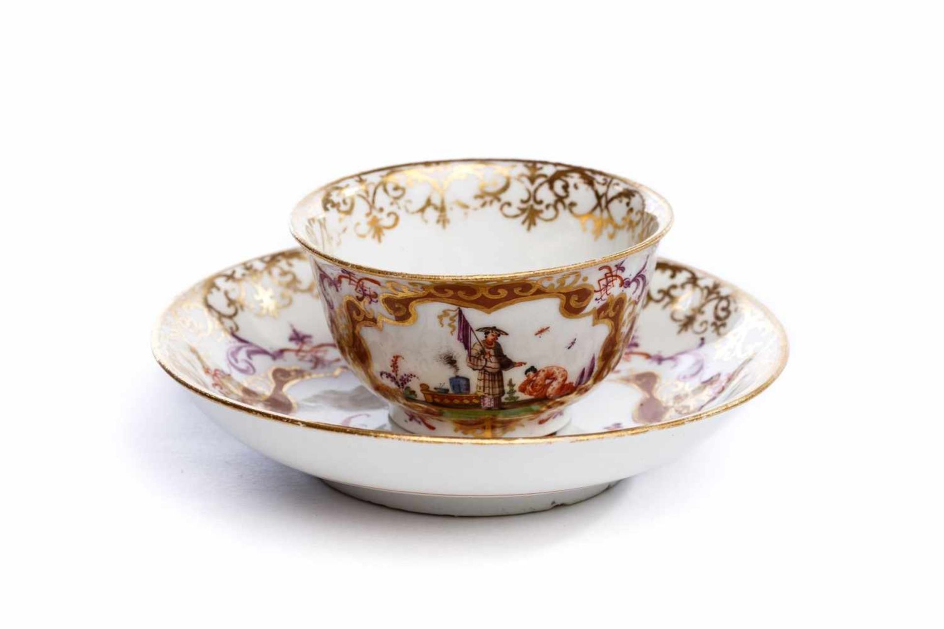 Koppchen mit Unterschale, Meissen 1723/25 - Bild 4 aus 6