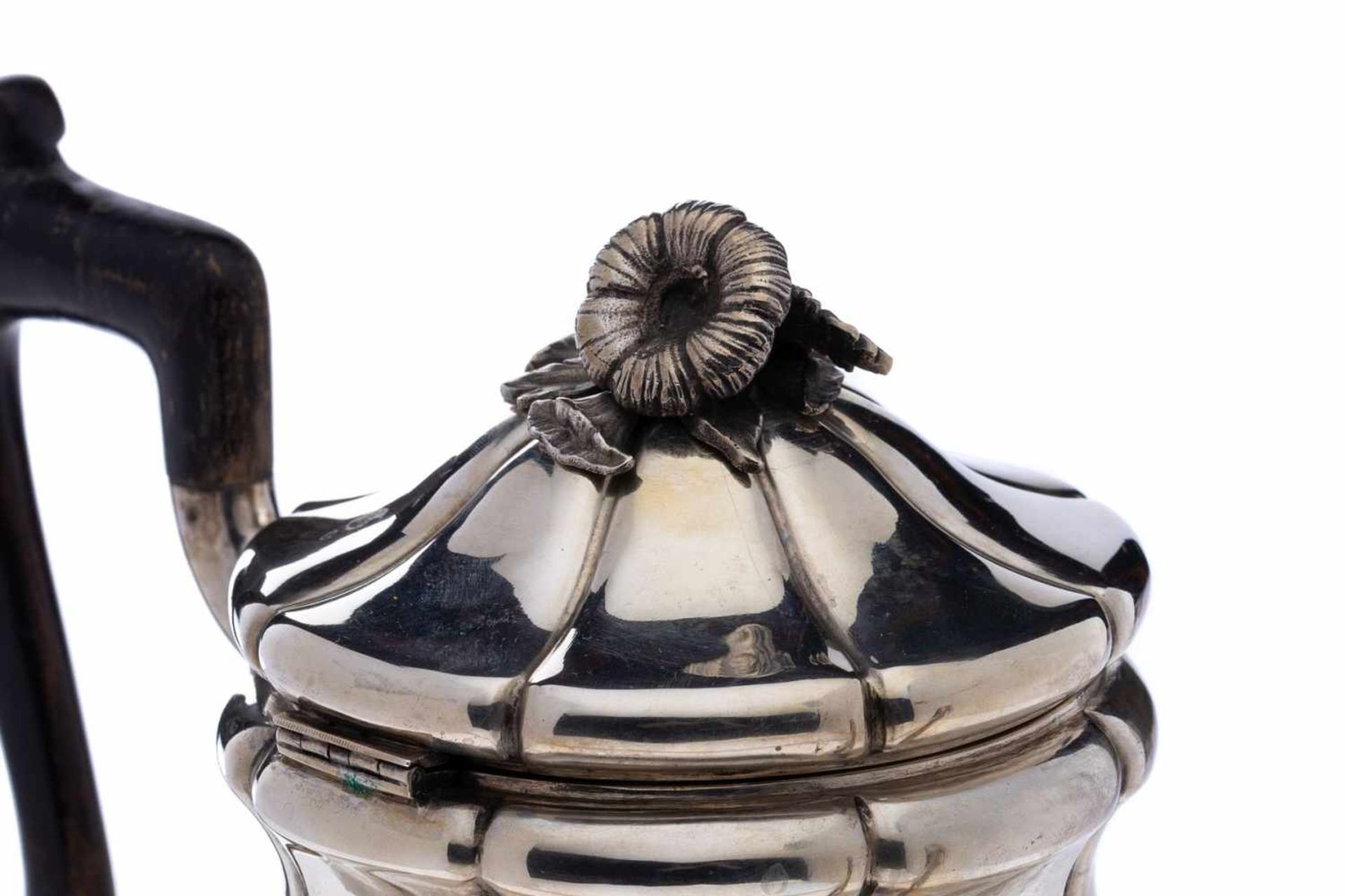 Teekanne, Kaffeekanne und Milchkanne mit schwarzem Holzgriff - Bild 7 aus 8