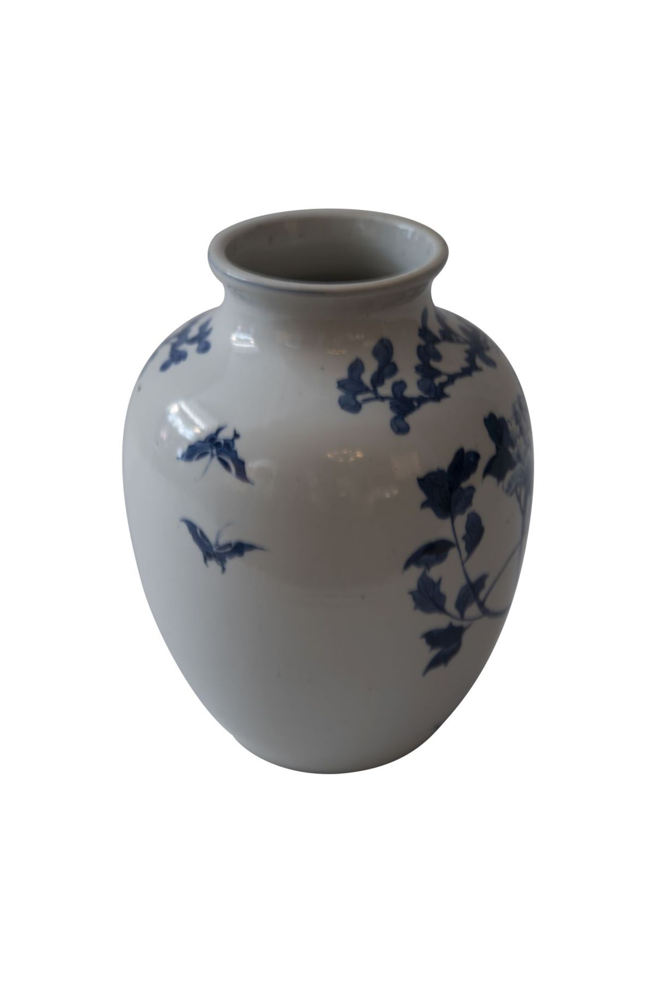 Blau-weiße VaseBlau-weiße Vase Baluster Form mit chinesischen Motiven, Provenienz: Aus dem - Image 4 of 7