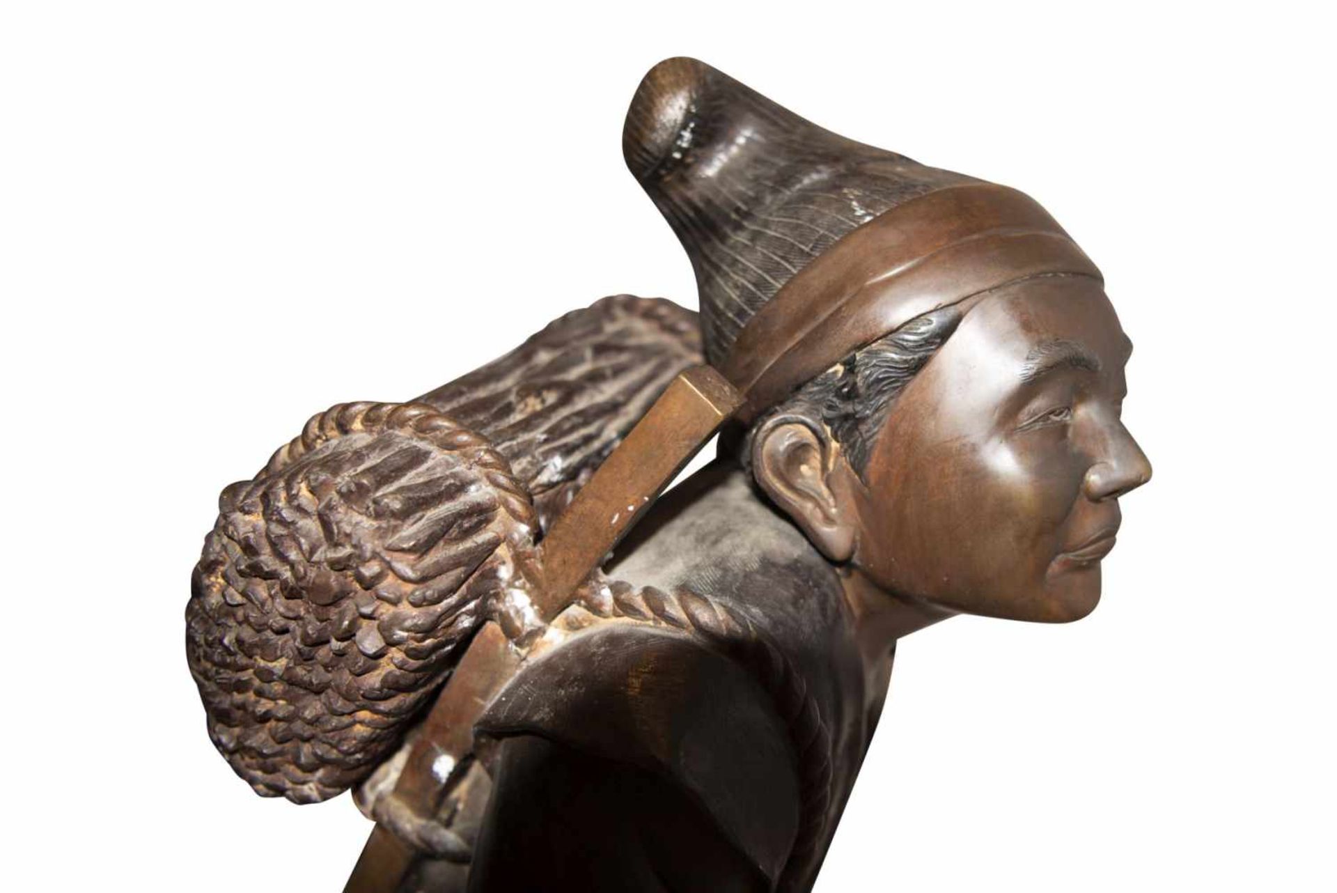 Große Bronze Figur eines chinesischen Bergmannes Große Bronze Figur eines chinesischen Bergmannes - Image 7 of 8