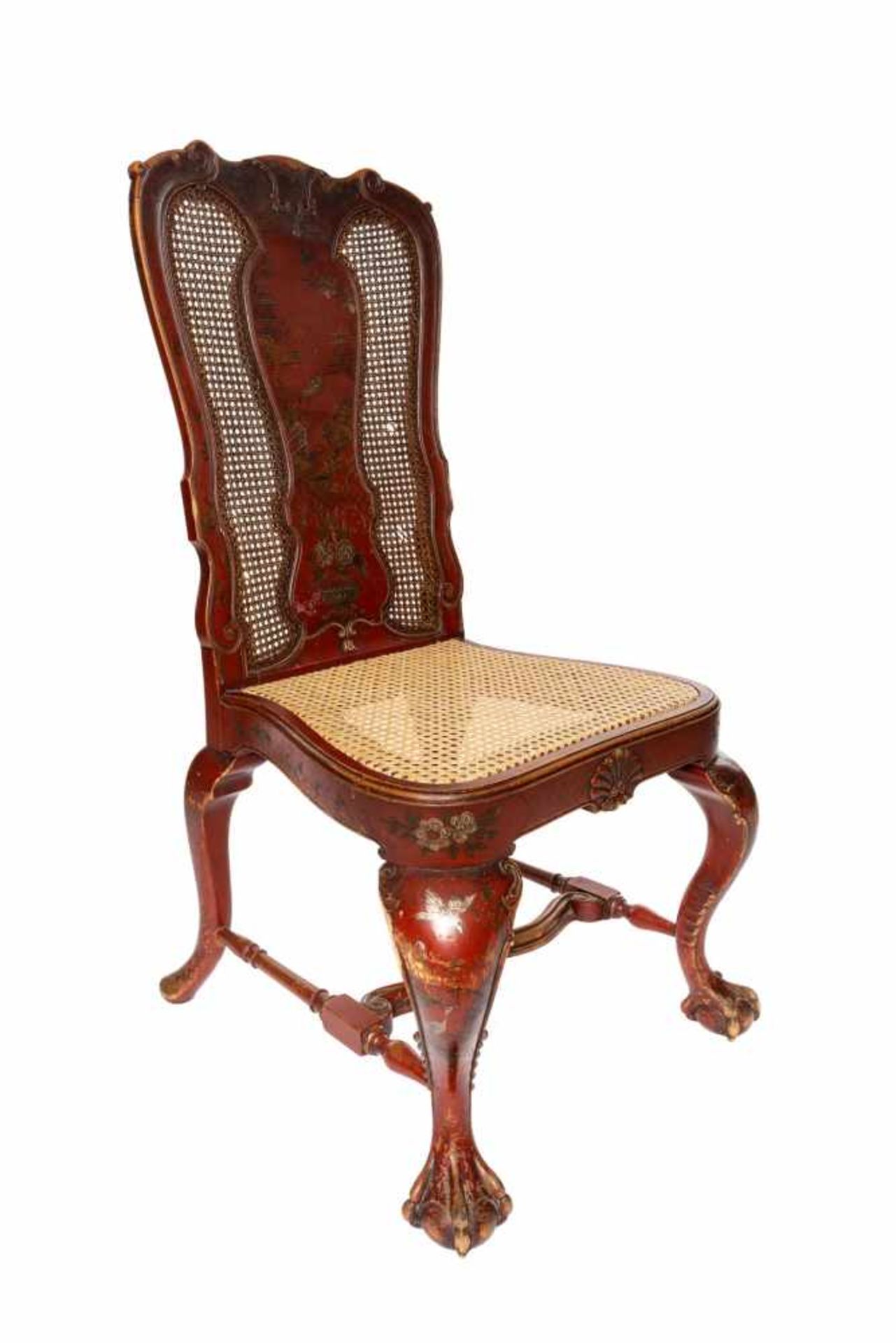 2 chinesische Stühle2 chinesische Stühle mit Flechtung, an einem Stuhl wurde die Flechtung erneuert, - Image 3 of 9