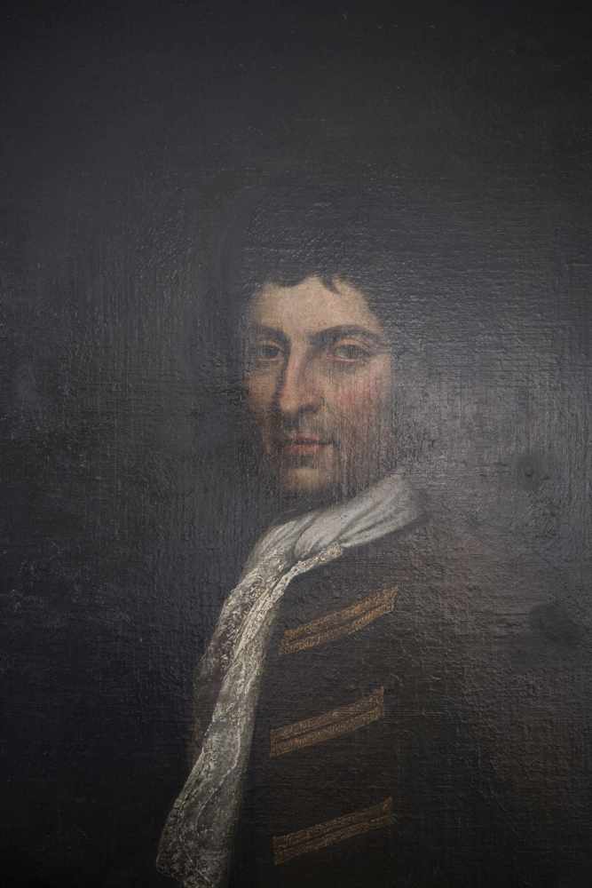 Porträt eines AdeligenMaler des 18. Jahrhundert "Bildnis eines adeligen Herrn mit Spitzenjabot", - Image 2 of 3