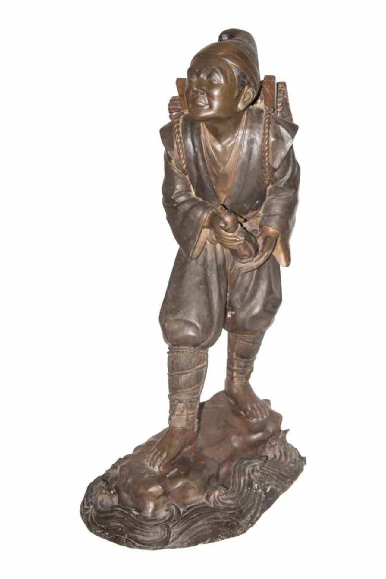 Große Bronze Figur eines chinesischen Bergmannes Große Bronze Figur eines chinesischen Bergmannes - Image 3 of 8