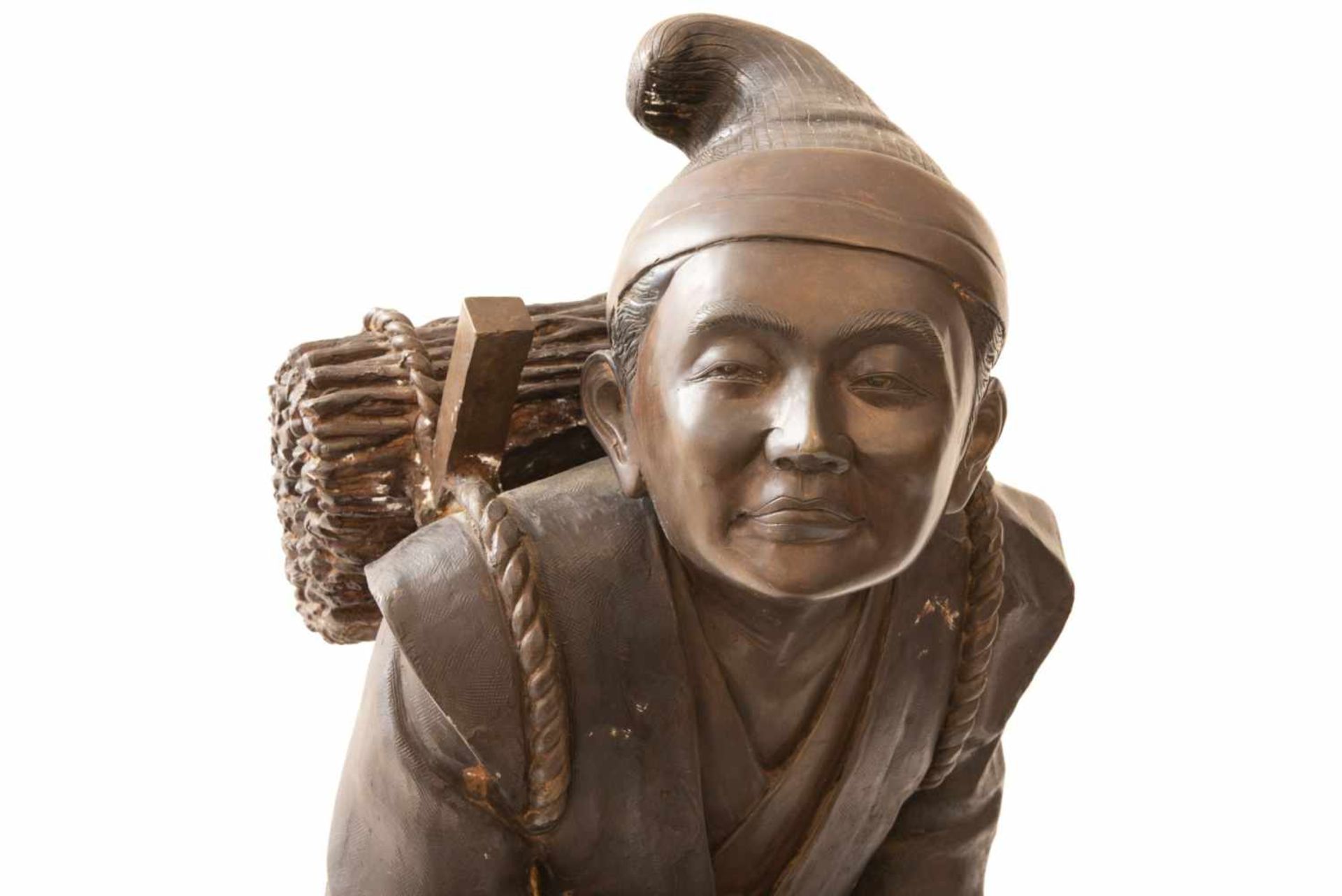 Große Bronze Figur eines chinesischen Bergmannes Große Bronze Figur eines chinesischen Bergmannes - Bild 6 aus 8