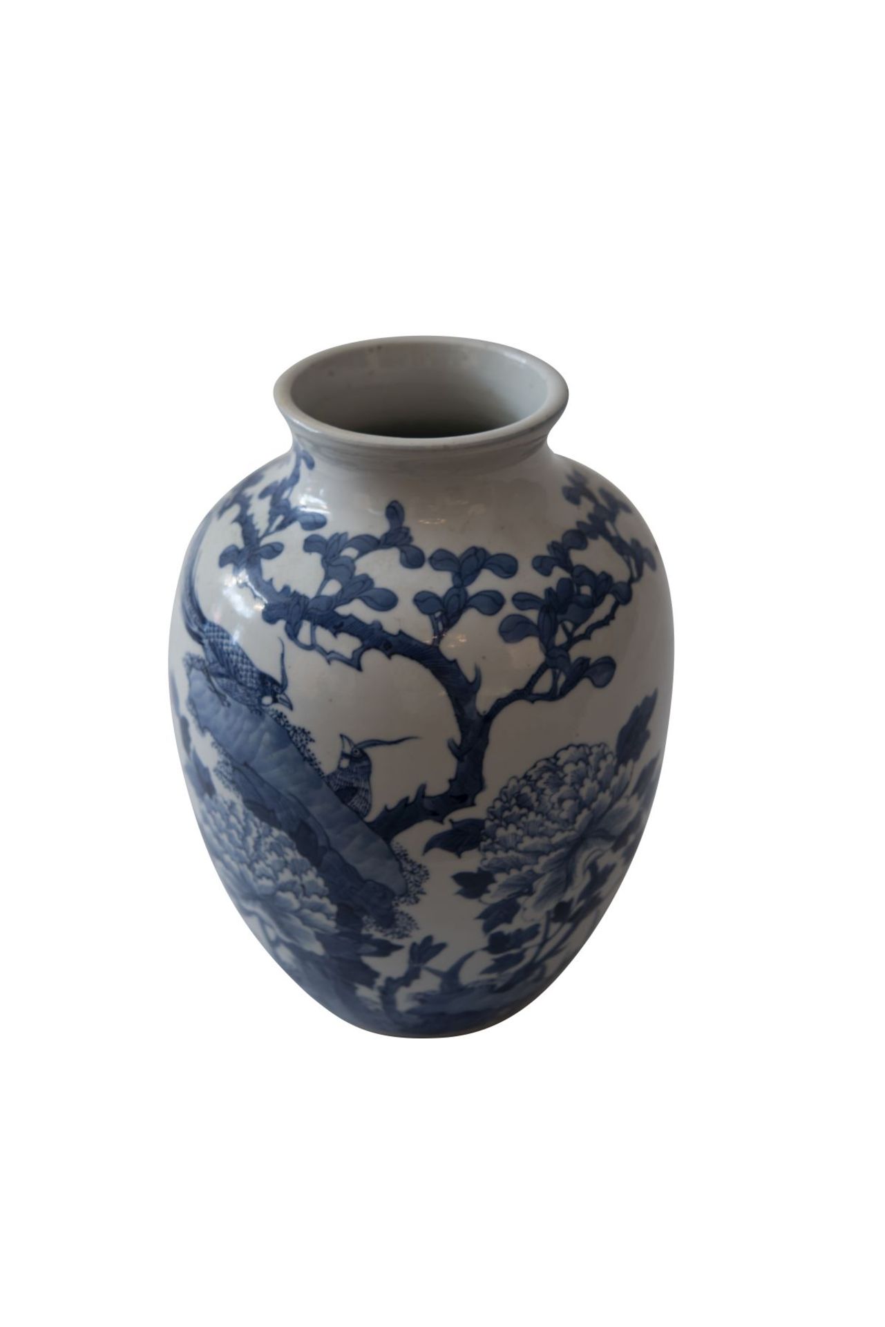 Blau-weiße VaseBlau-weiße Vase Baluster Form mit chinesischen Motiven, Provenienz: Aus dem - Bild 2 aus 7