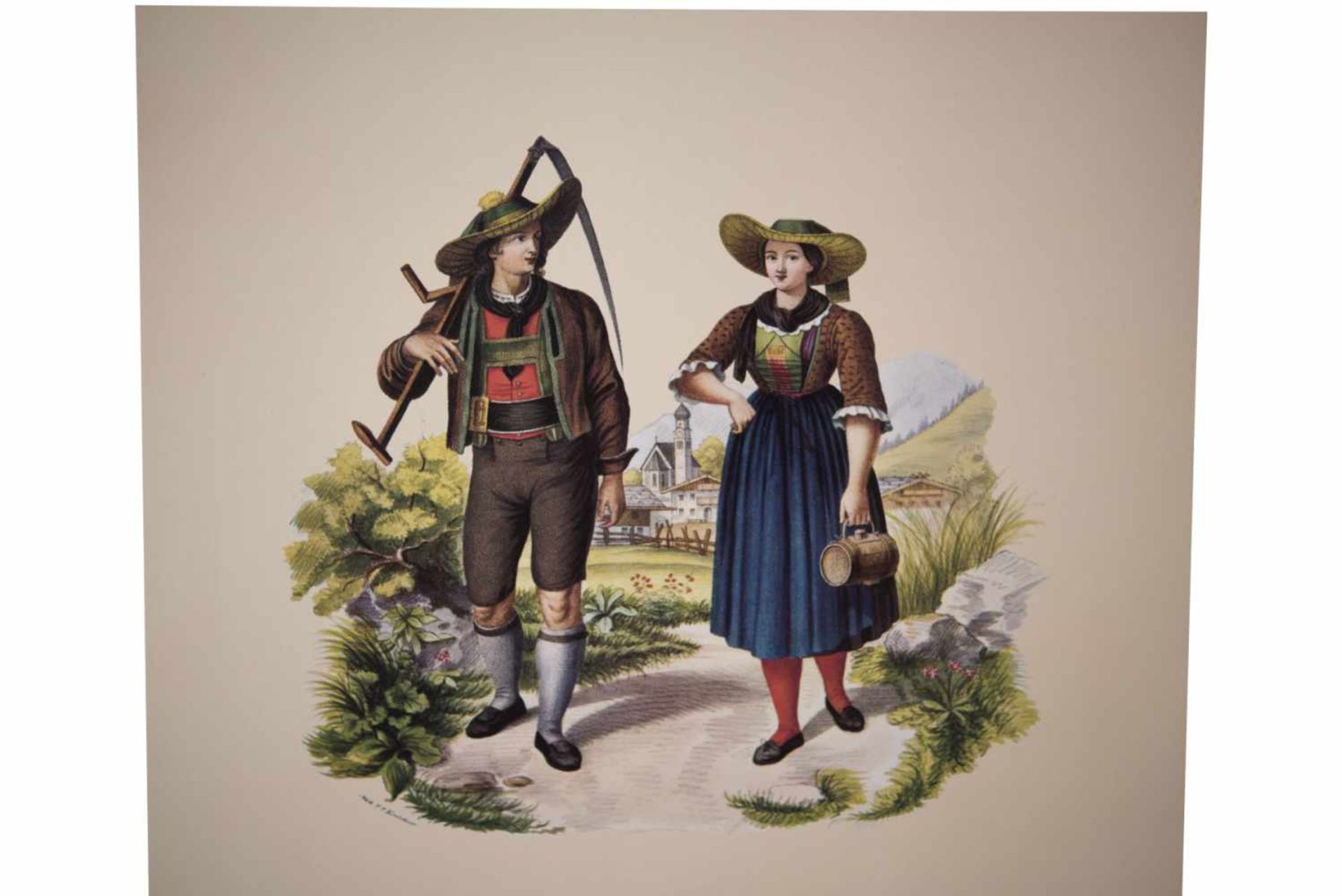 Mappe mit Kunstdrucken "Alte Trachten aus Tirol" Wandschmuck für Ihr HeimDiese 16 Kunstdrucke - Image 2 of 3