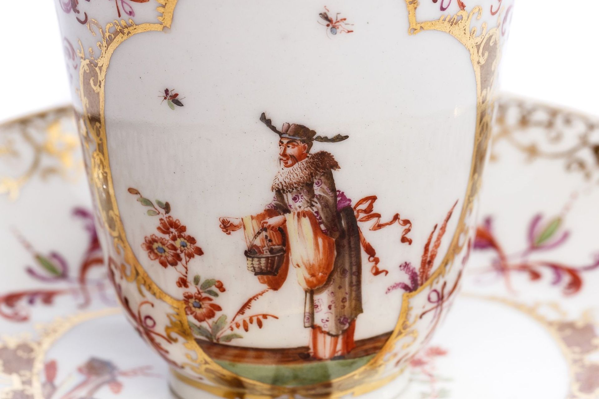 Becher mit Unterschale Meissen 1725/30 - Bild 2 aus 4