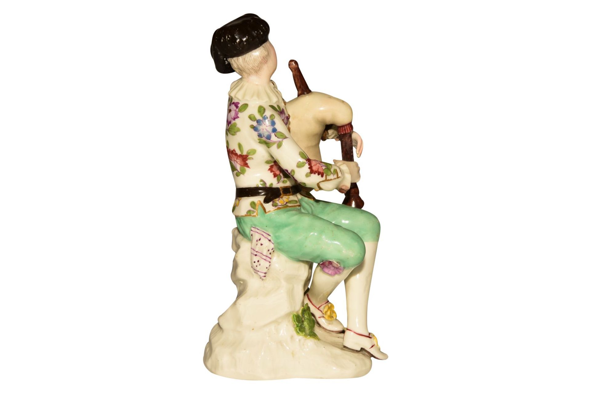 "Harlekin mit Dudelsack" Meissen 1745 - Bild 3 aus 4