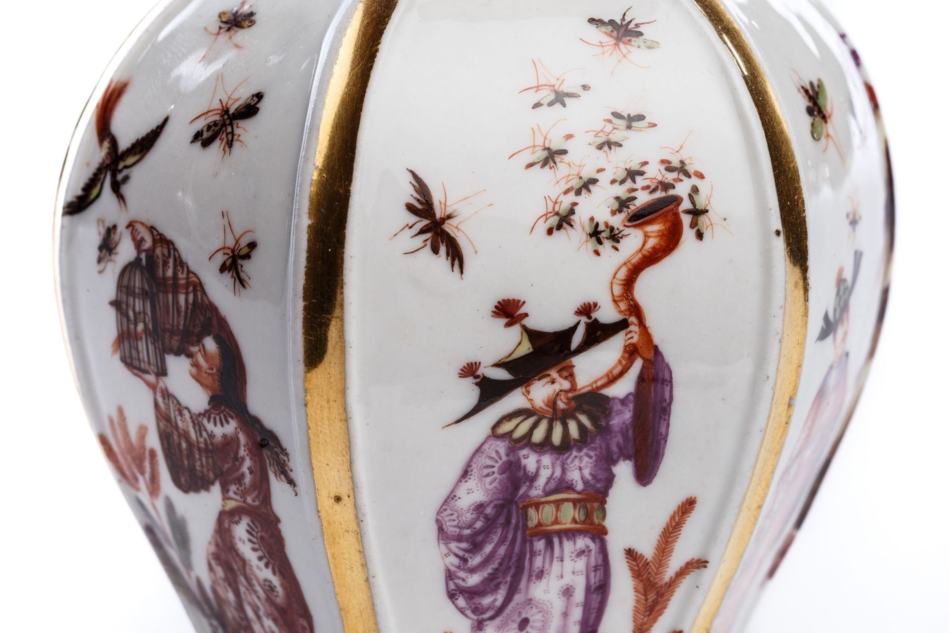 Teedose mit Chinoiserie Szenen, Meissen 1725/30 - Bild 3 aus 3