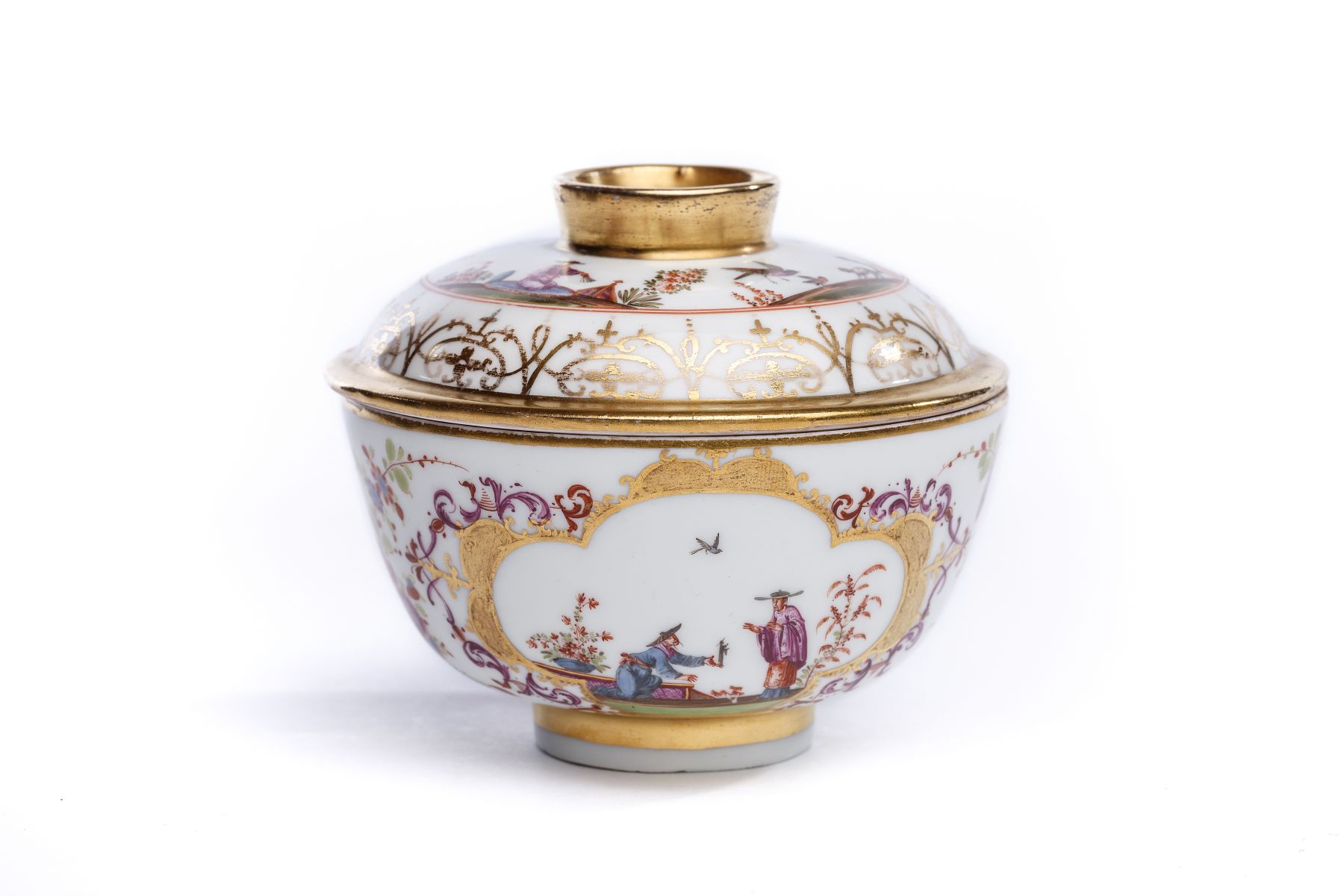 Reisschale mit Deckel, Meissen 1725/30