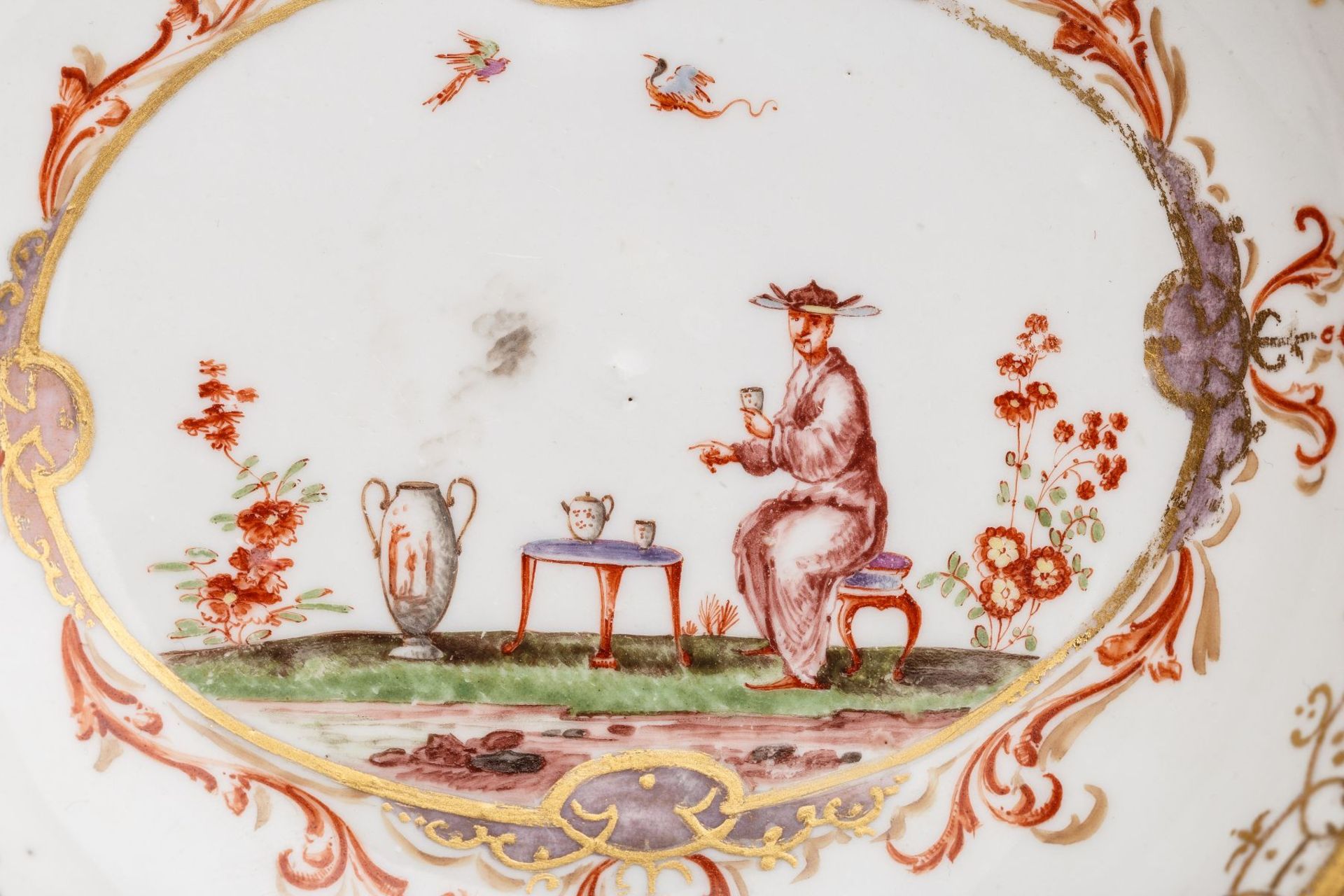 Koppchen mit Unterschale, Meissen 1720/25 - Bild 2 aus 6