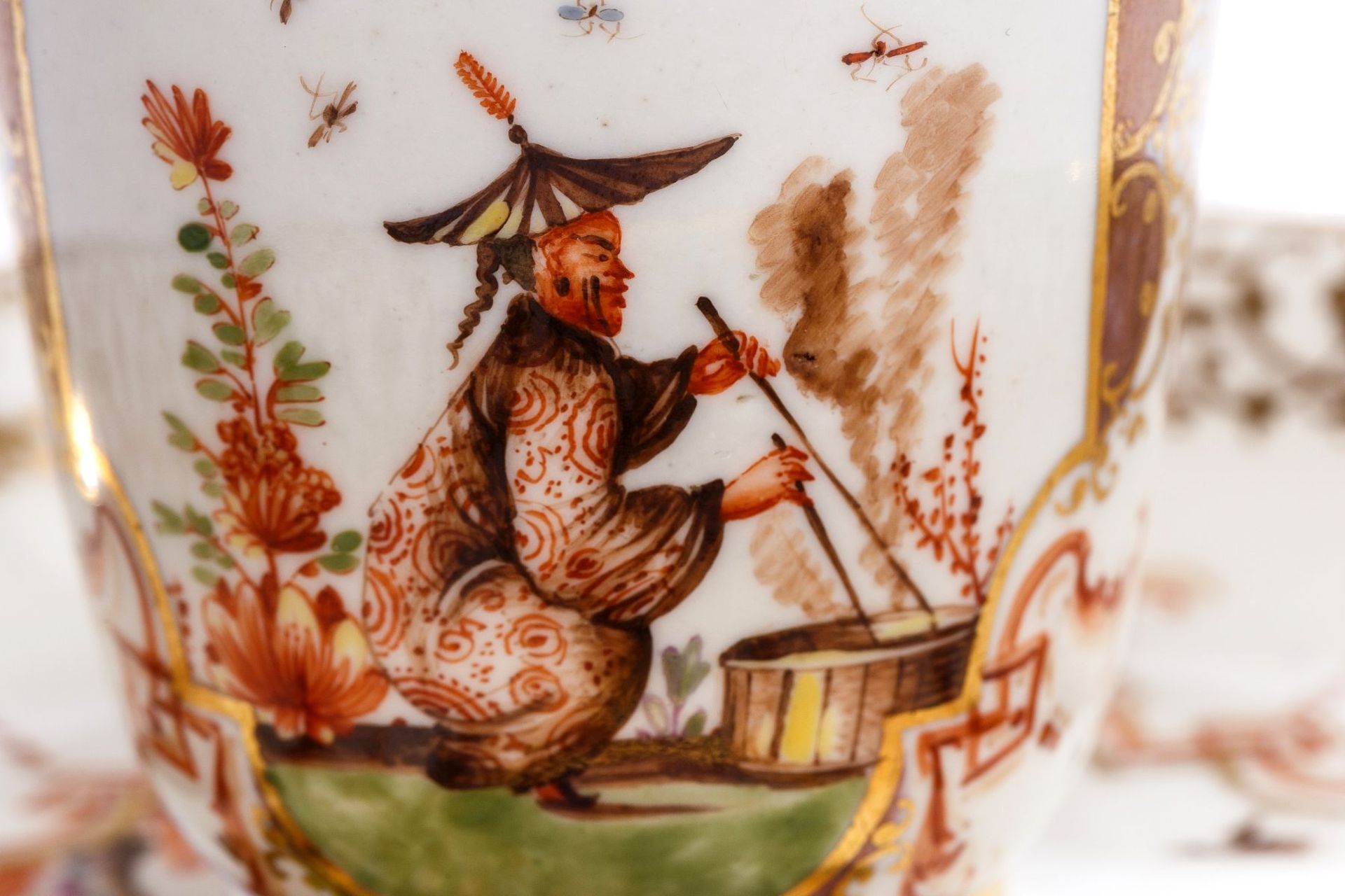 Becher mit Unterschale, Meissen 1723 - Bild 2 aus 4