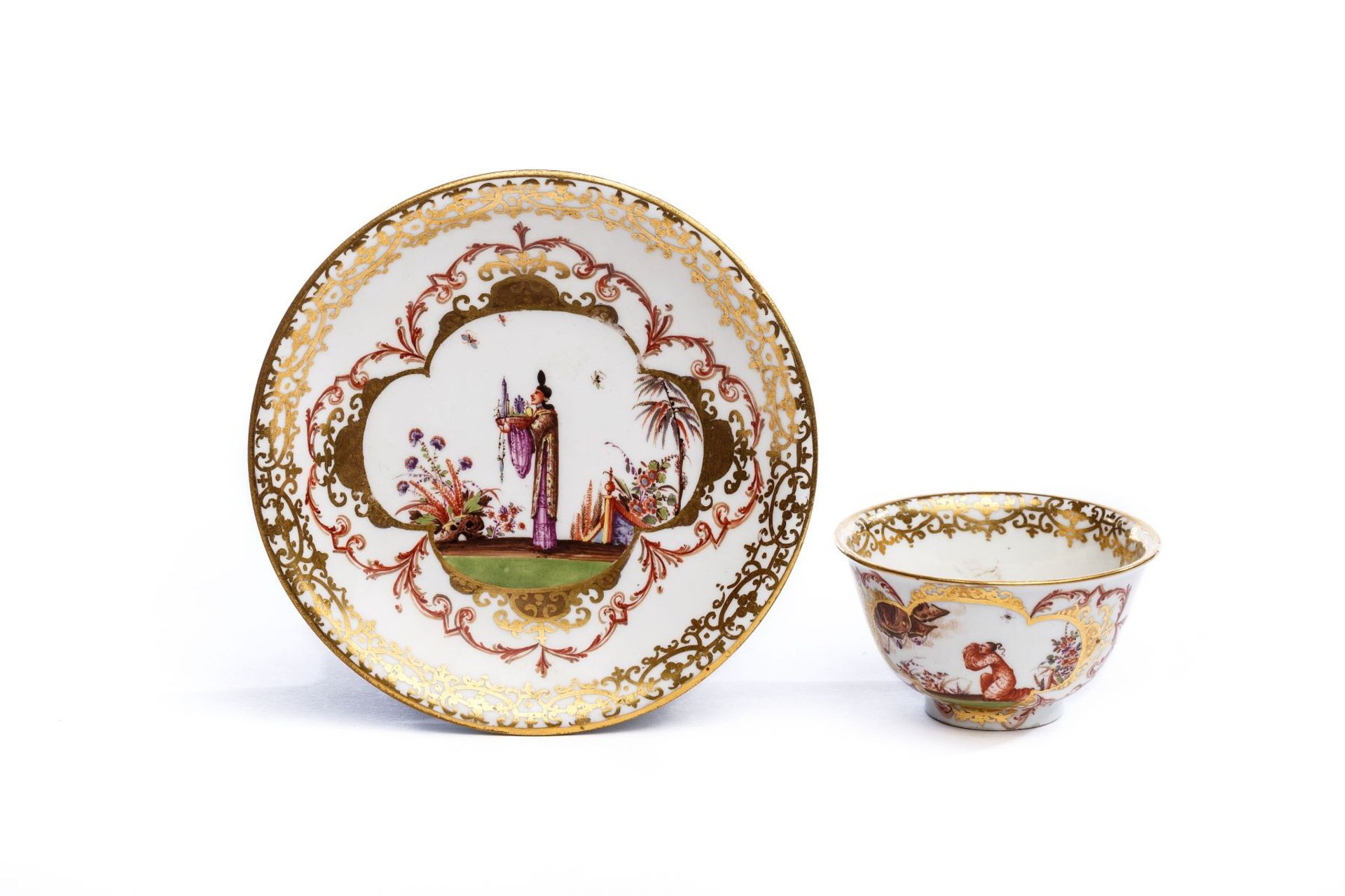 Koppchen mit Unterschale, Meissen 1720/25