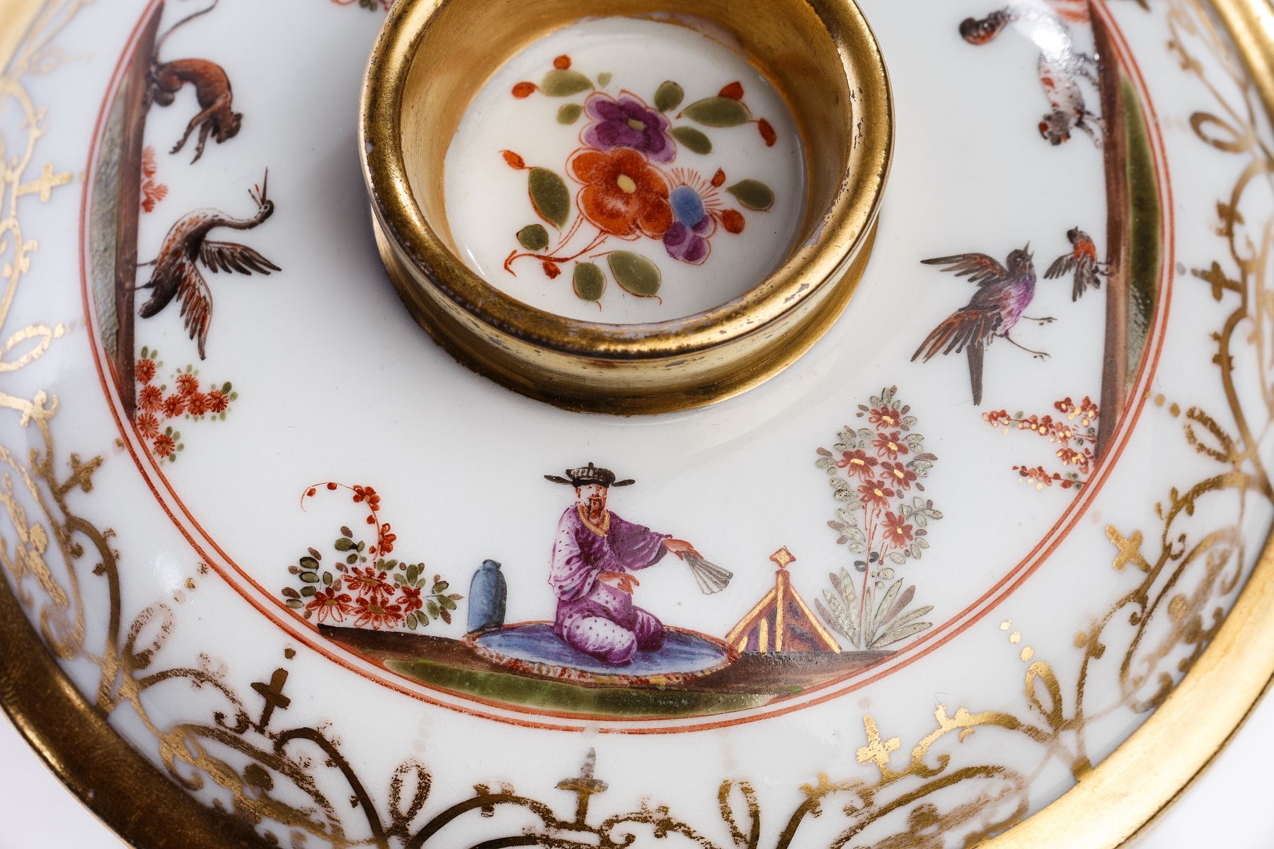 Reisschale mit Deckel, Meissen 1725/30 - Image 2 of 4