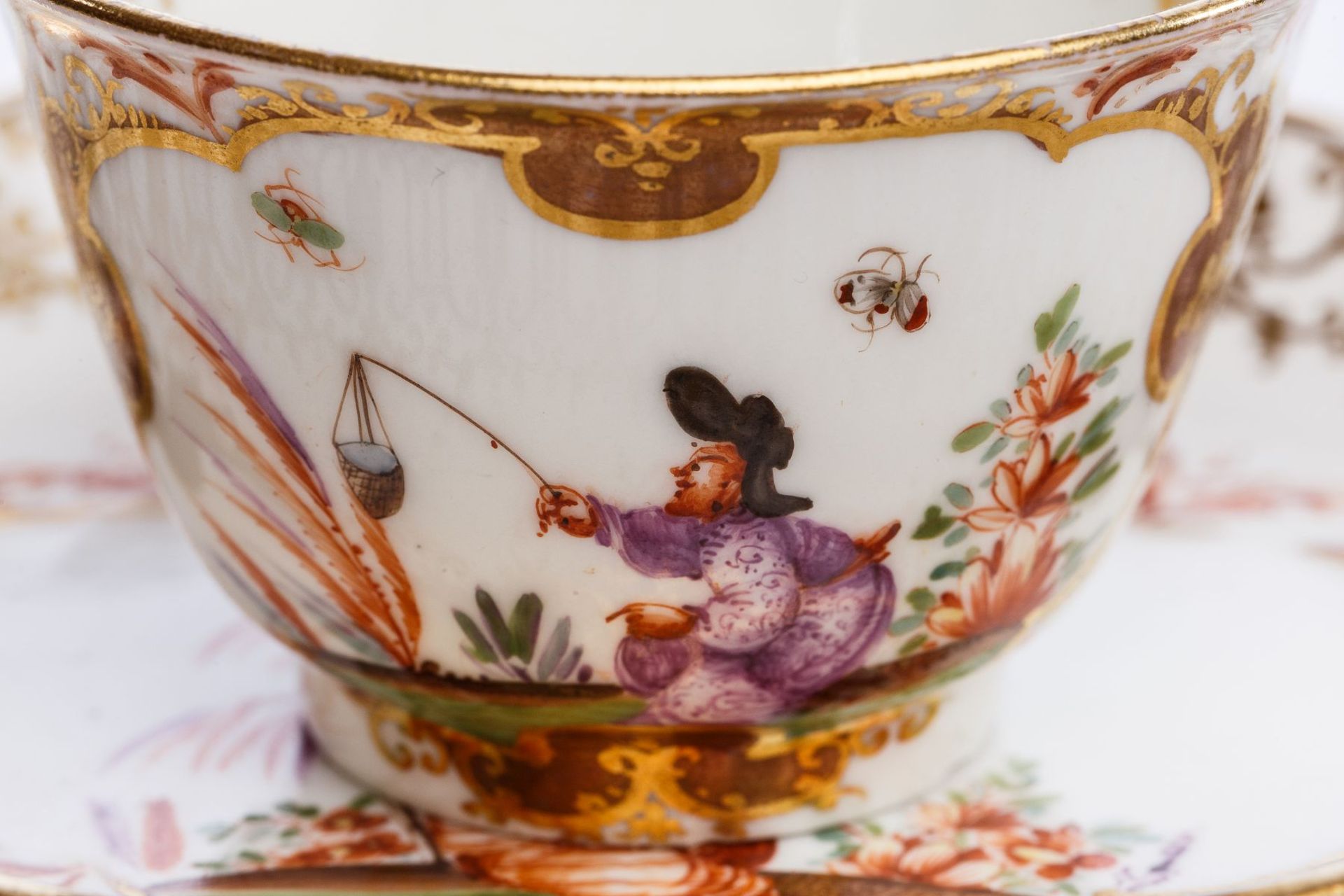 Koppchen mit Unterschale, Meissen 1730 - Bild 5 aus 6