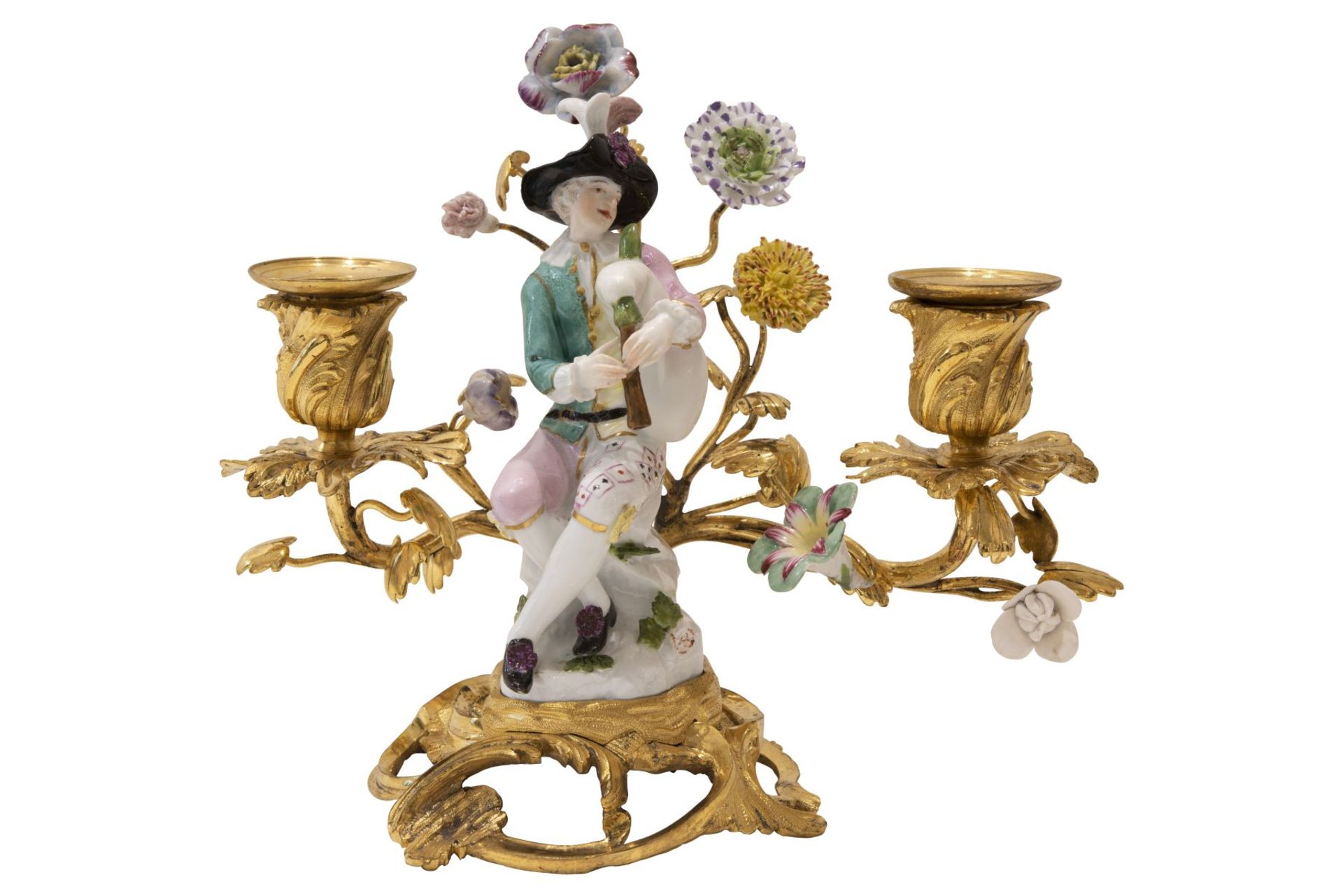 Paar figurale Girandolen, Meissen ca. 1750 - Bild 8 aus 11