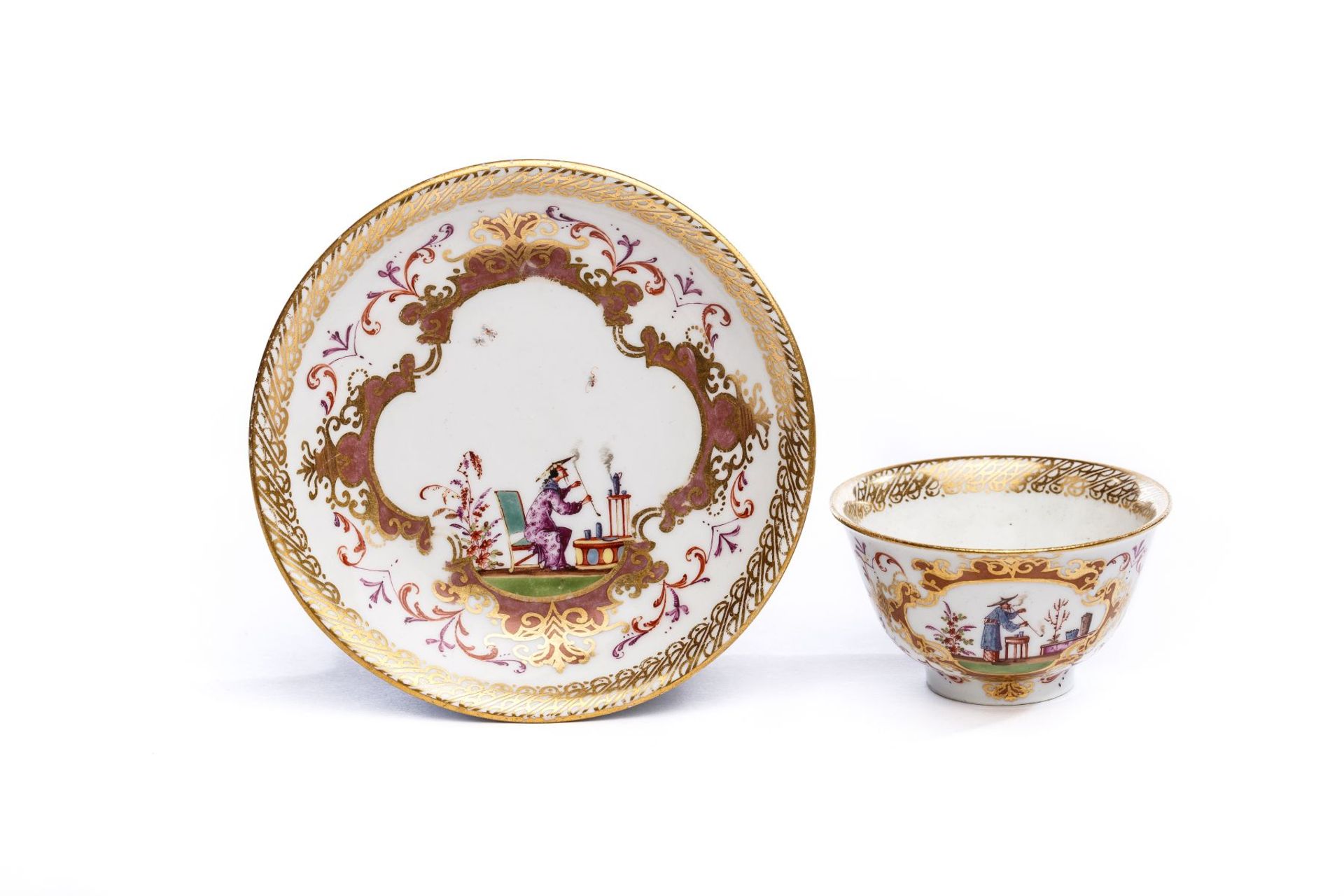 Koppchen mit Unterschale, Meissen 1723/25