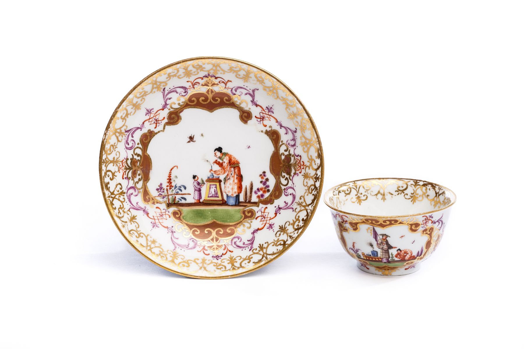 Koppchen mit Unterschale, Meissen 1723/25