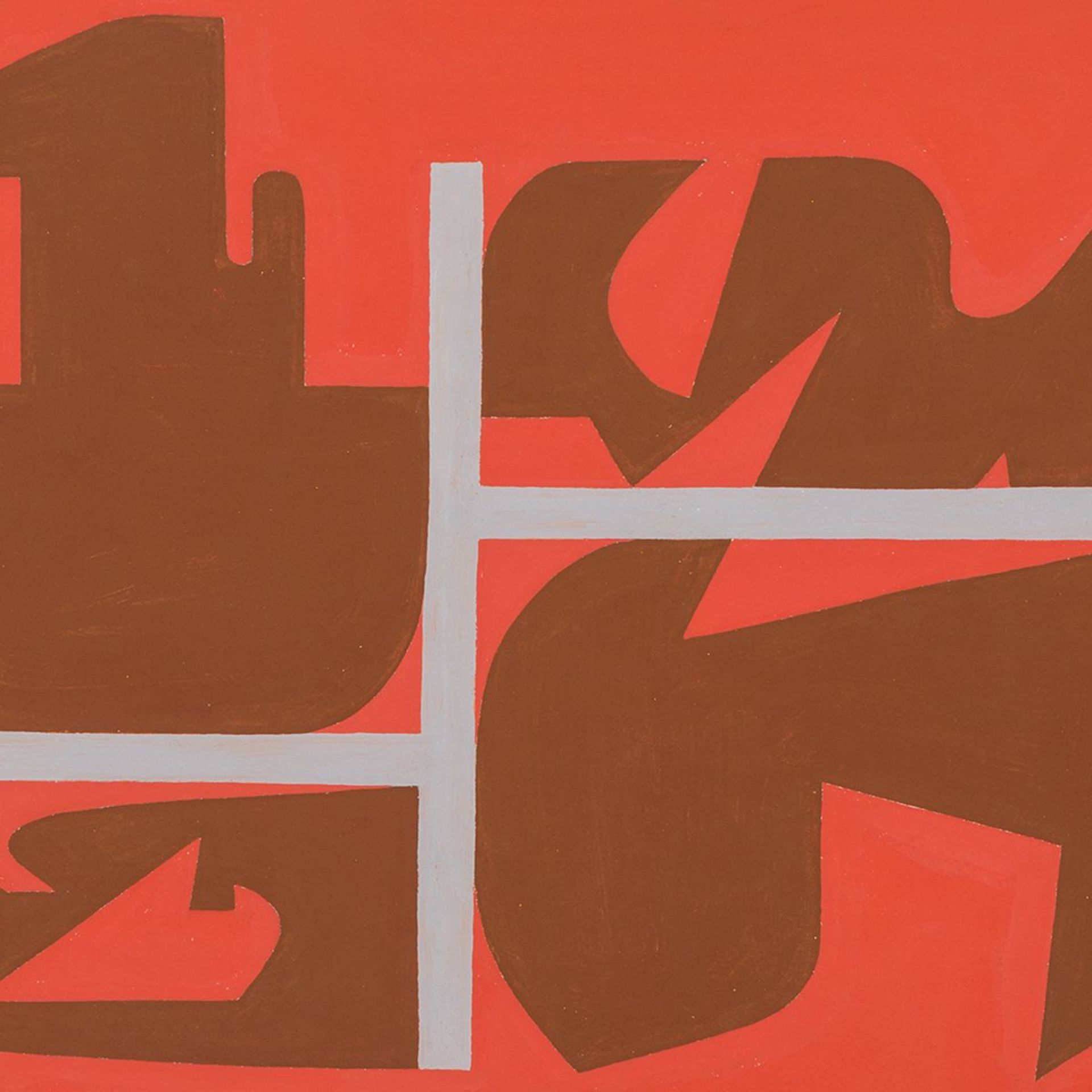 Rudolf Petrik, Komposition in Rot und Grau, Gouache, ca.1955 - Image 10 of 10