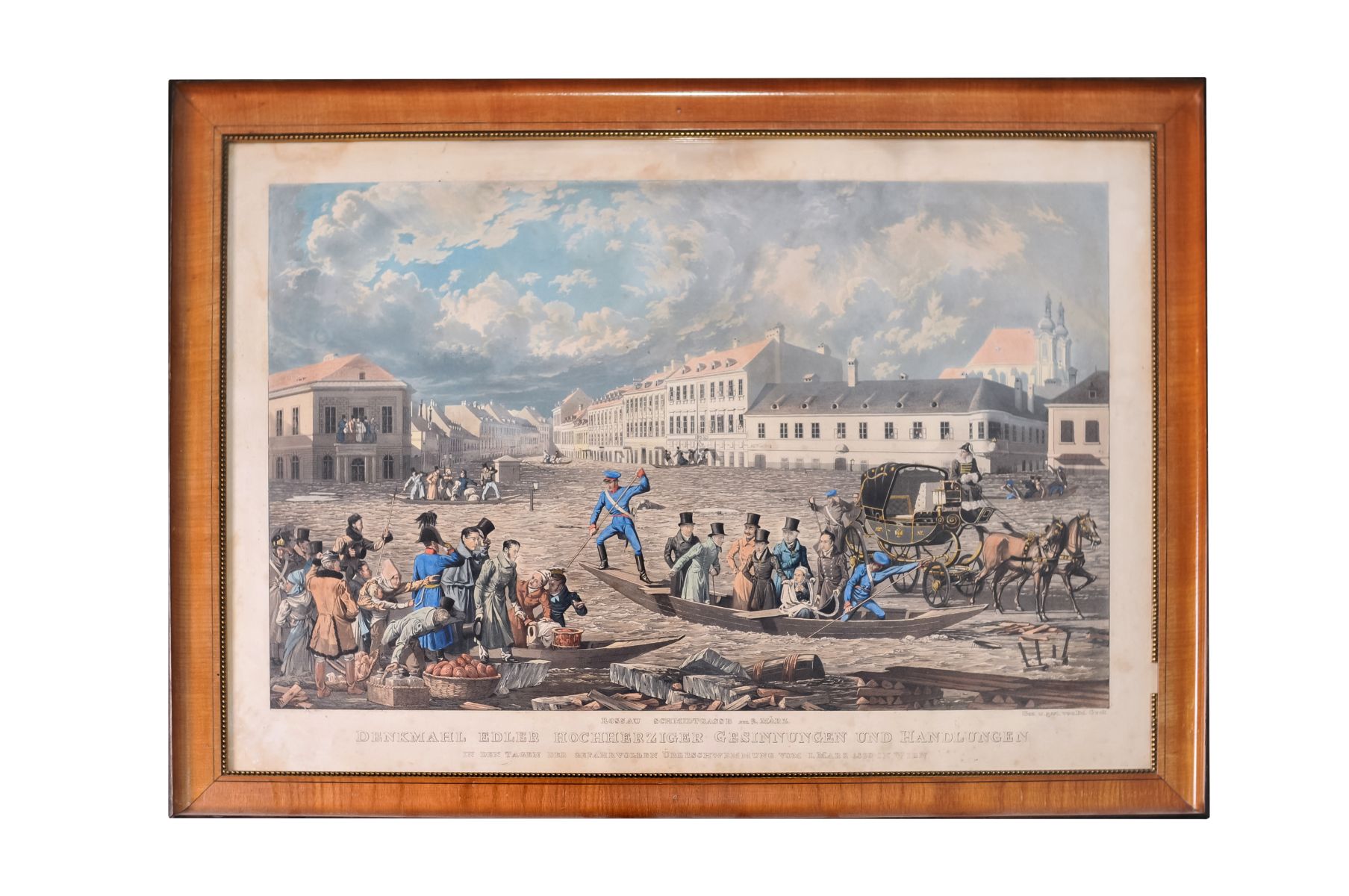Eduard Gurk (1801-1841) Darstellungen aus den Tagen der gefahrvollen Überschwemmung Wiens - Image 2 of 3