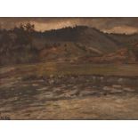 Berglandschaft am See, Deutschland, um 1905