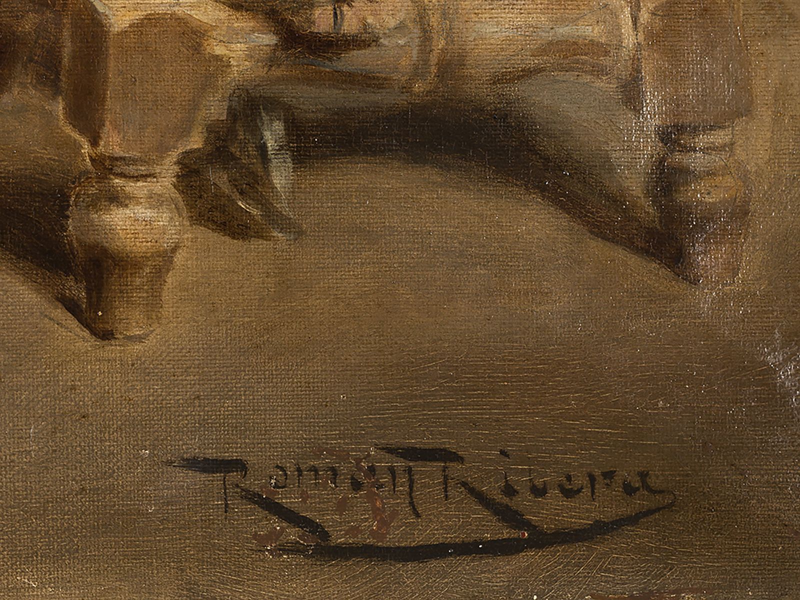 Roman Ribera Cirera (1849-1935), "Kartenspieler", Öl, um 1890 - Image 3 of 10