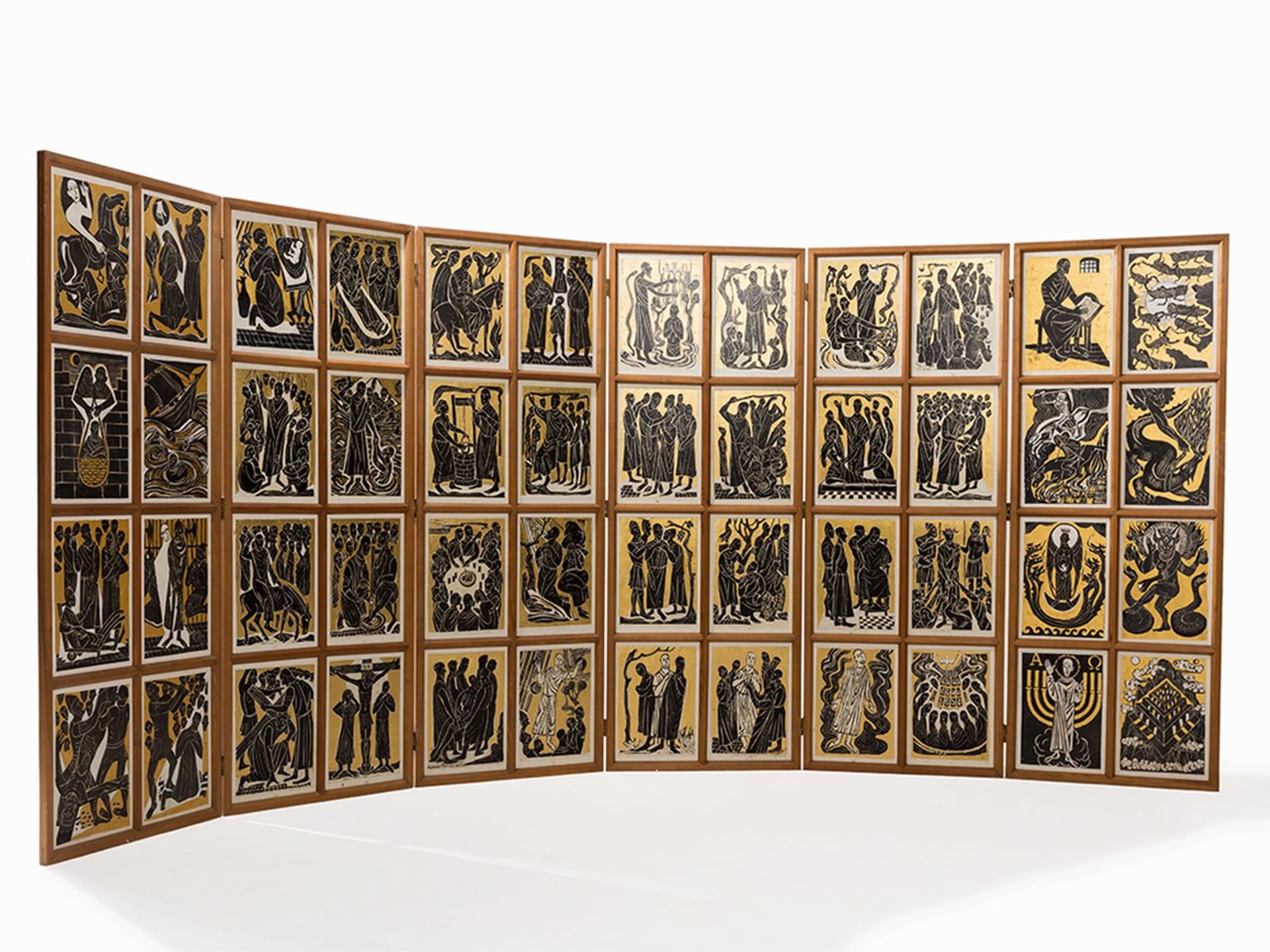 Egon Stolterfoht (*1912-1986) "Altar mit Szene aus dem Leben Christi" ca. 1970 - Bild 2 aus 7