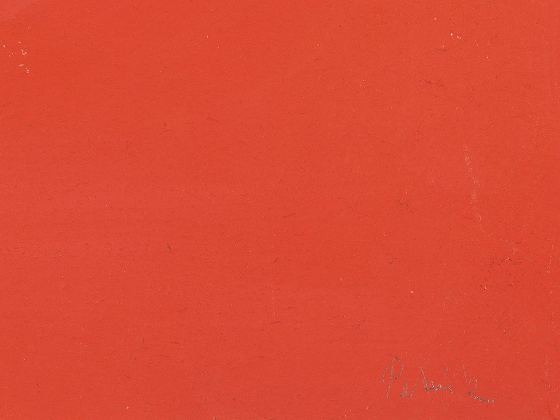 Rudolf Petrik, Komposition in Rot und Grau, Gouache, ca.1955 - Image 3 of 10