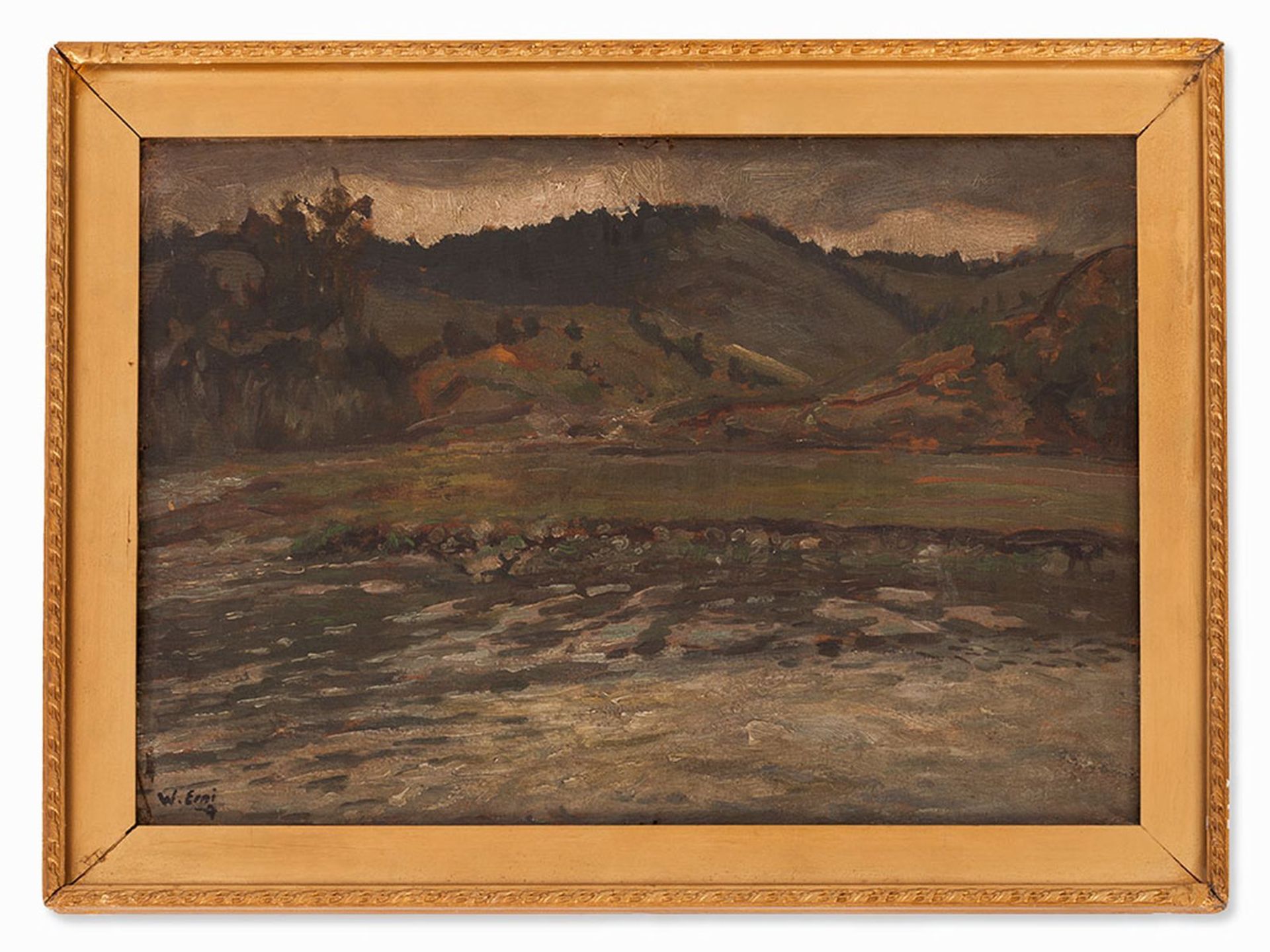 Berglandschaft am See, Deutschland, um 1905 - Bild 2 aus 7