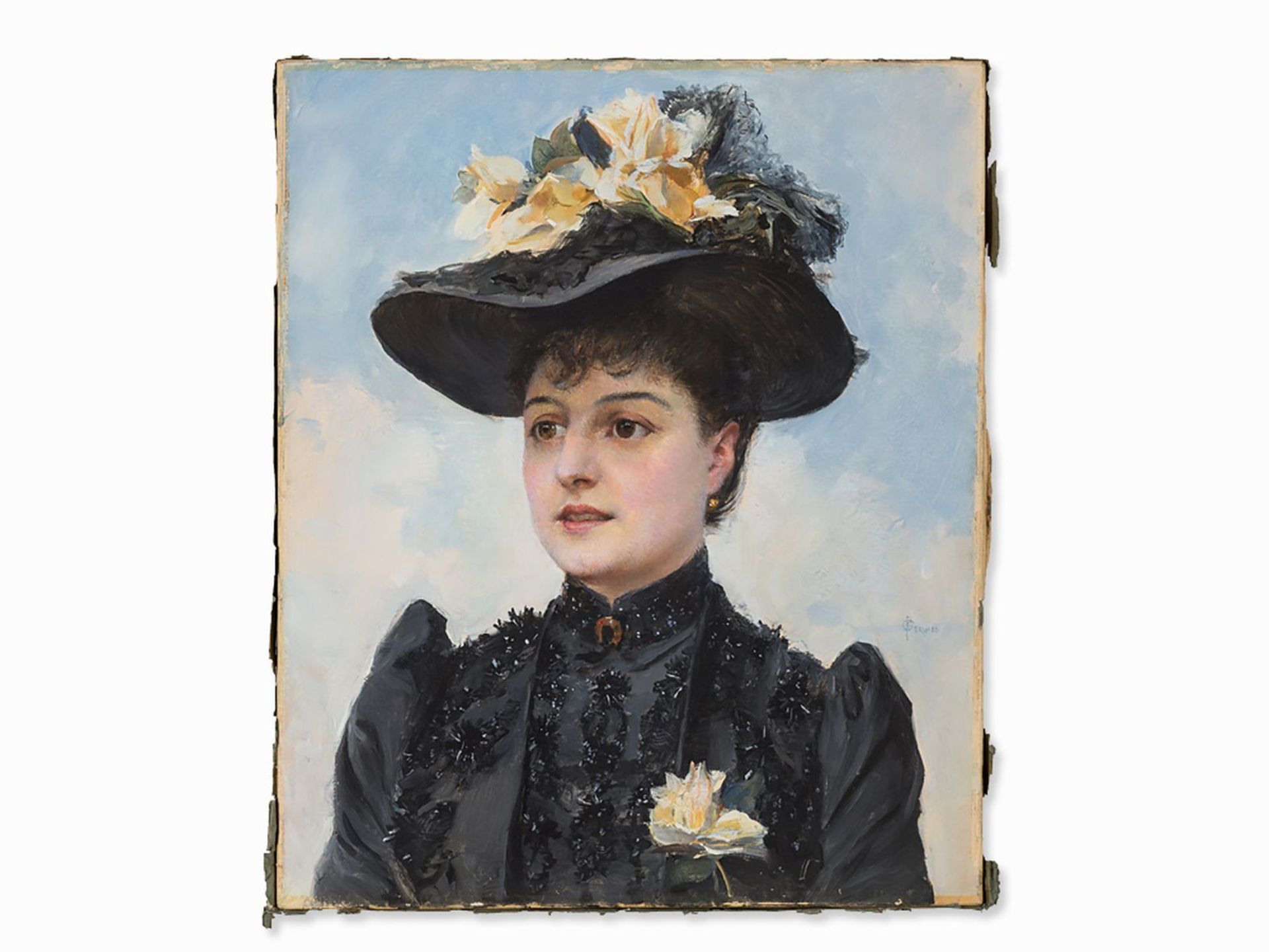 Paul Jean Gervais (1859-ca.1936), "Porträt einer Dame, um 1900" - Bild 2 aus 8