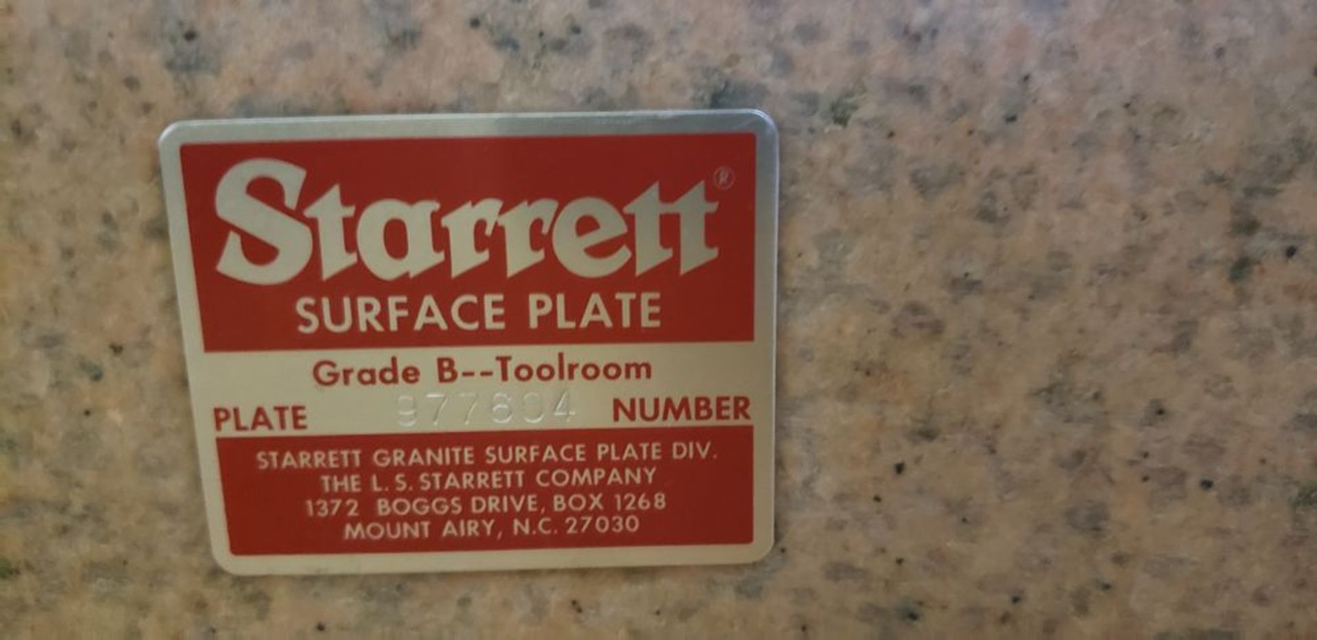 Starrett Granite Surface Plate - Image 2 of 2