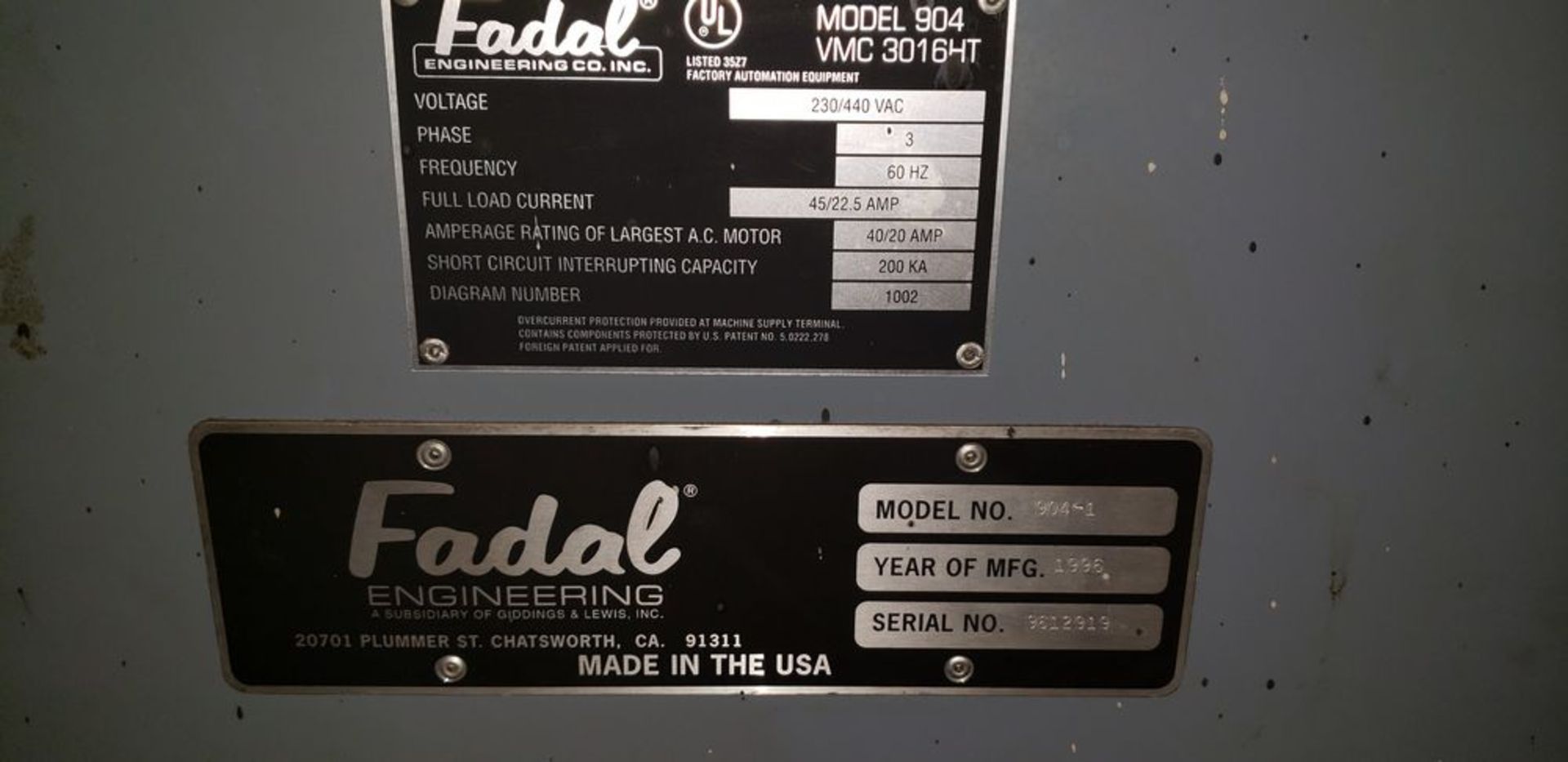 Fadal VMC-3016HT 904-1 Vertical Machining Center - Image 4 of 4