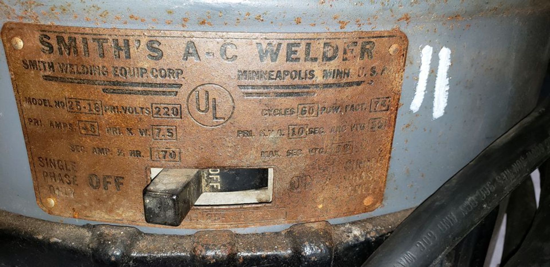 Vintage Smith's A-C Welder Model 25-18 - Image 2 of 2