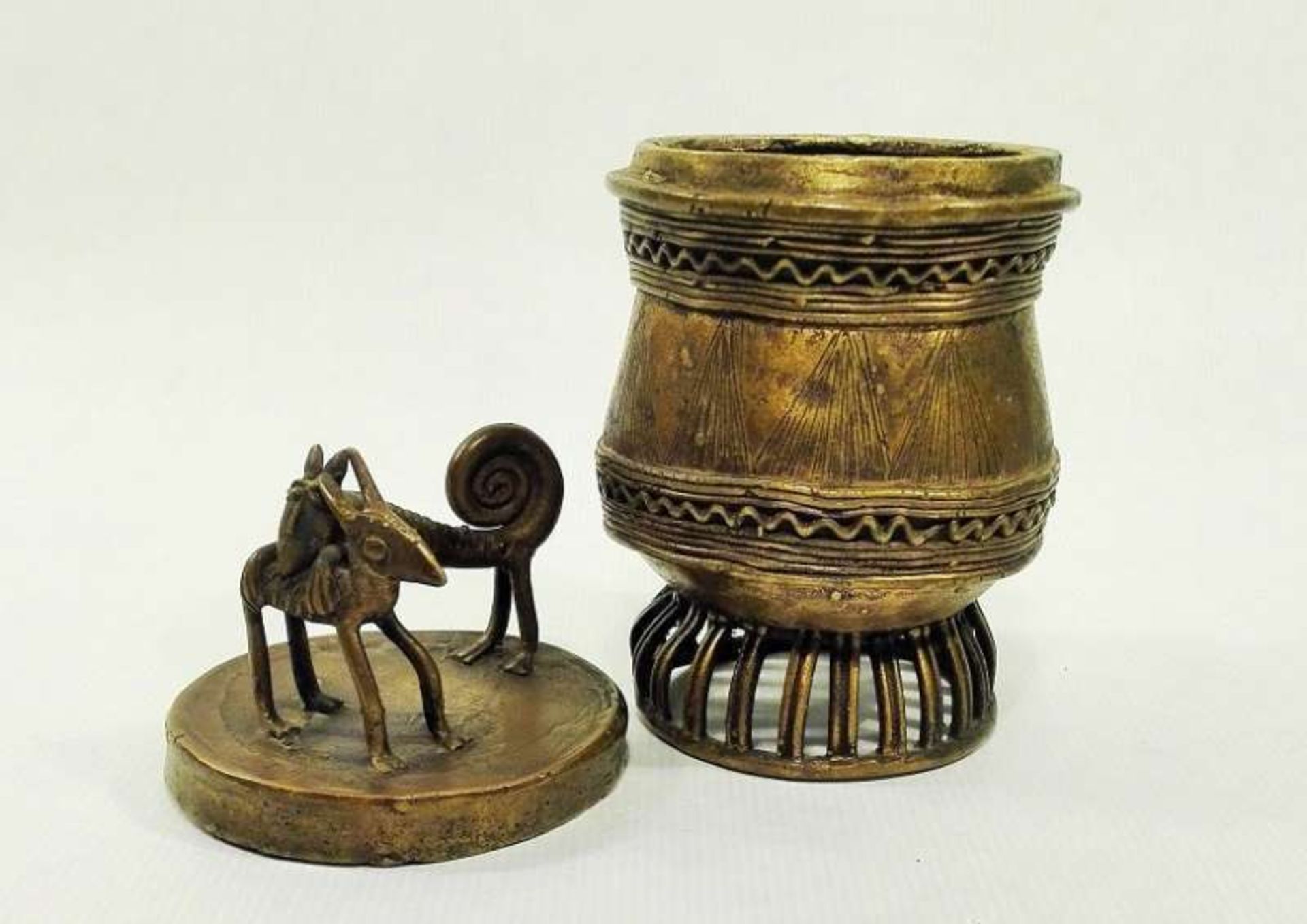 Ashanti Gold Dust Box | Ghana | Brass - Bild 3 aus 9