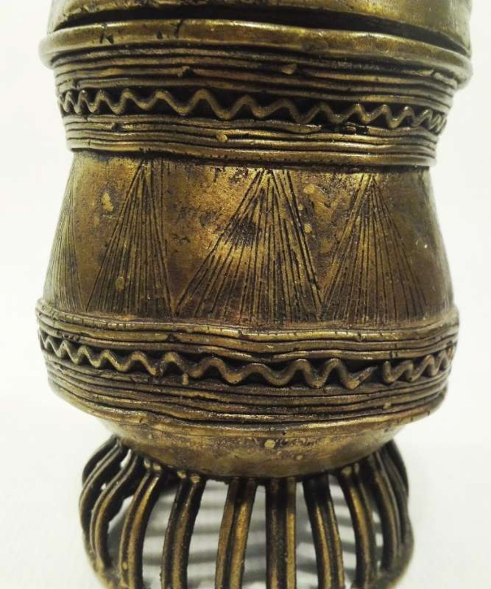 Ashanti Gold Dust Box | Ghana | Brass - Bild 6 aus 9