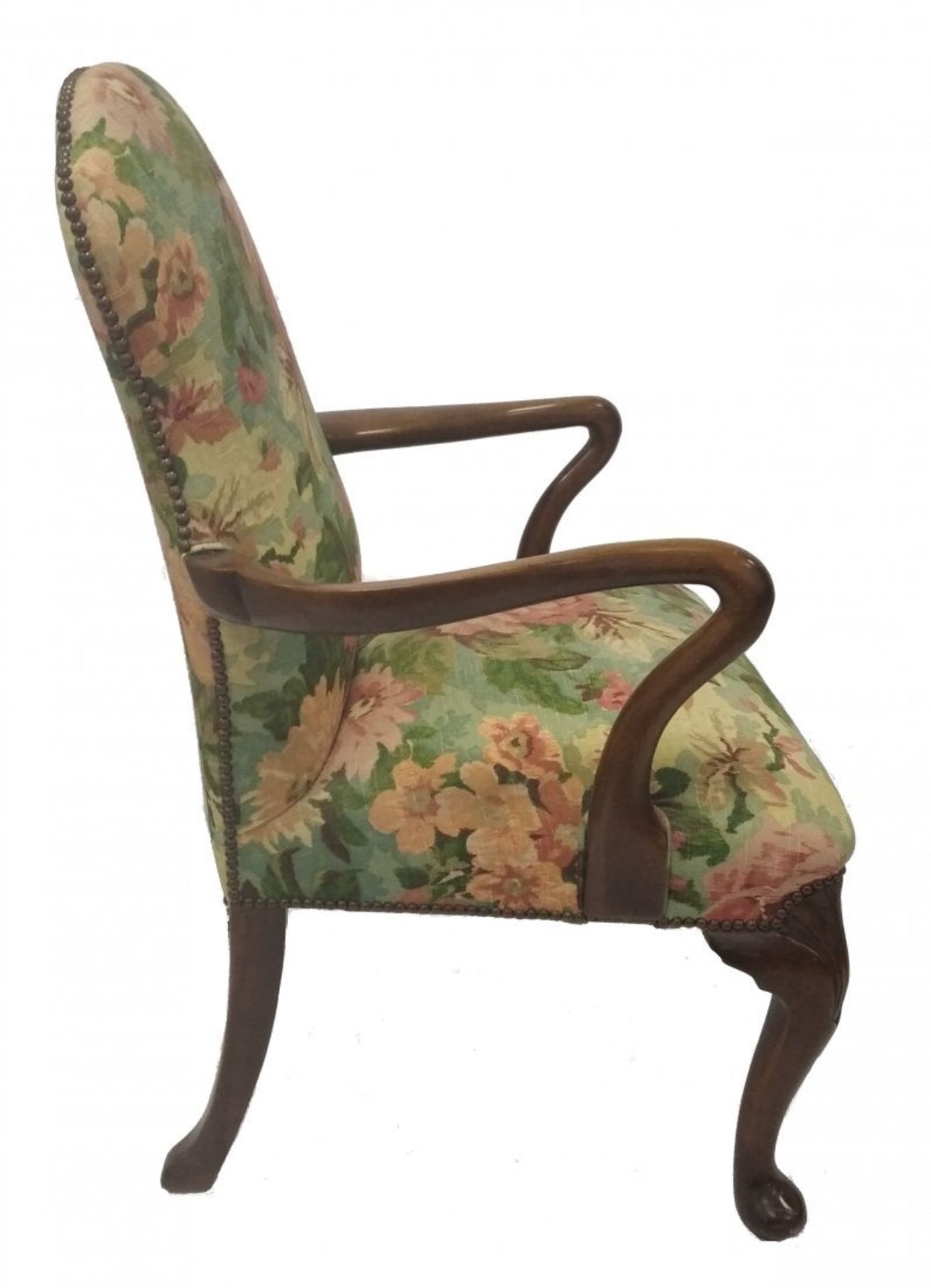 Armchair | Queen Ann Style | Mahogany - Image 2 of 4