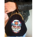 Embroided Handbag | Skull | calaca