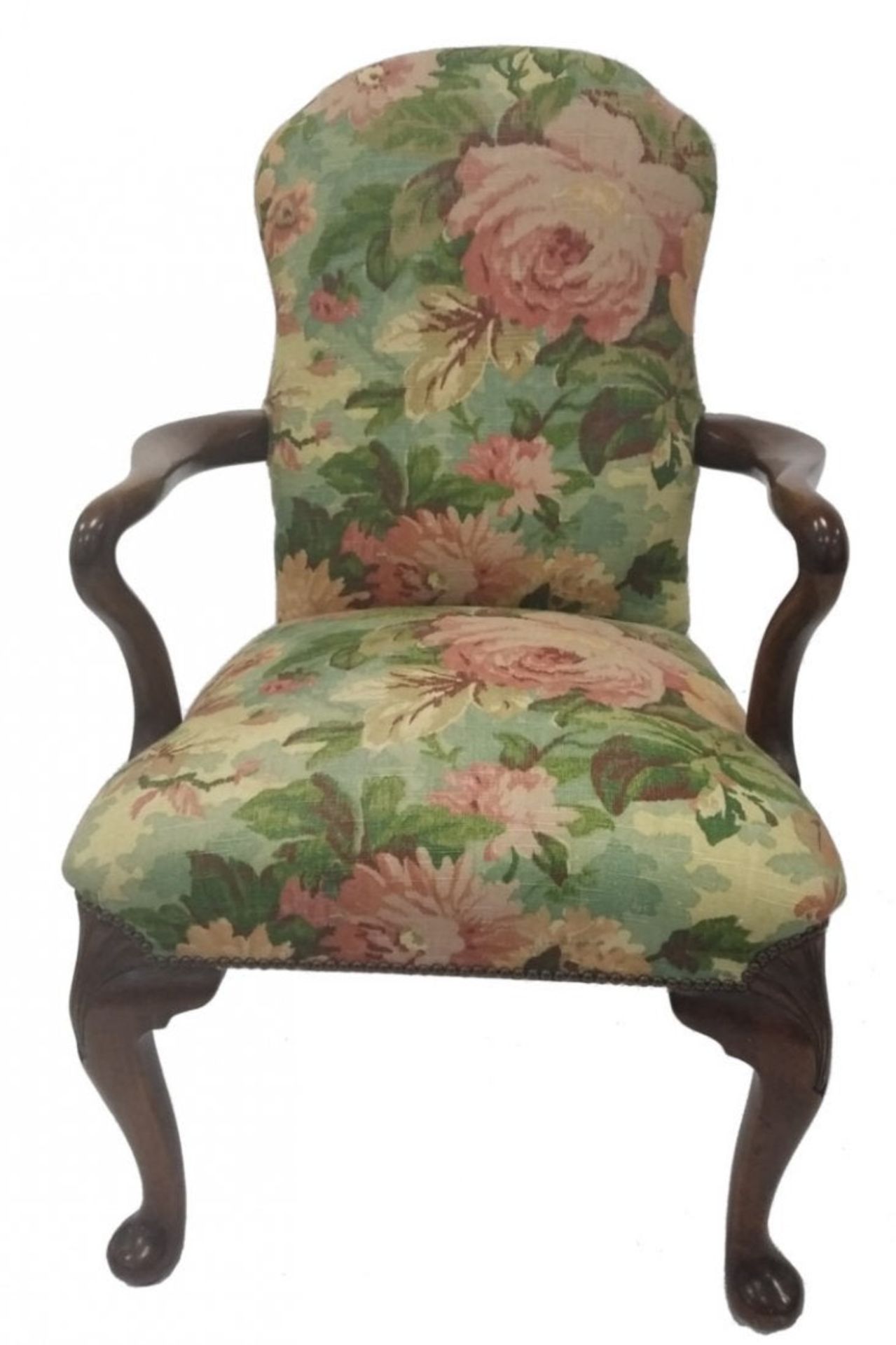 Armchair | Queen Ann Style | Mahogany