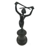 (Sculptor, German around 1900/20) Nude with swords, patinated bronze, plinth inscribed: "O. Opitz,