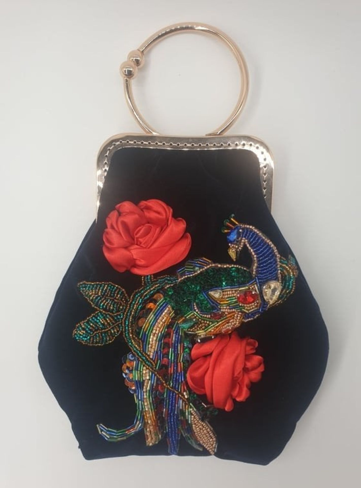 Embroided Handbag | Rose & Peacock